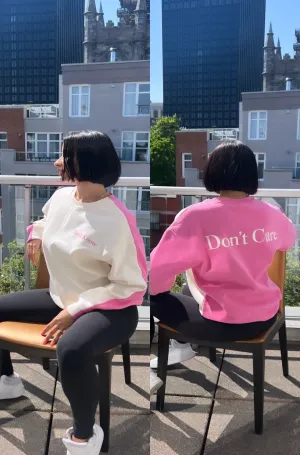 DONT KNOW SWEATSHIRT (CREAM/PINK)