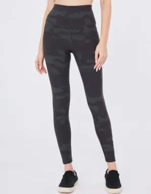 easyoga LESPIRO Glossy Slim Tights - T09 Black Camouflage