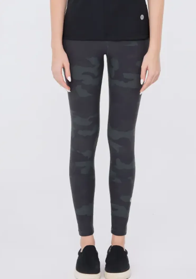 easyoga LESPIRO Glossy Slim Tights - T09 Black Camouflage