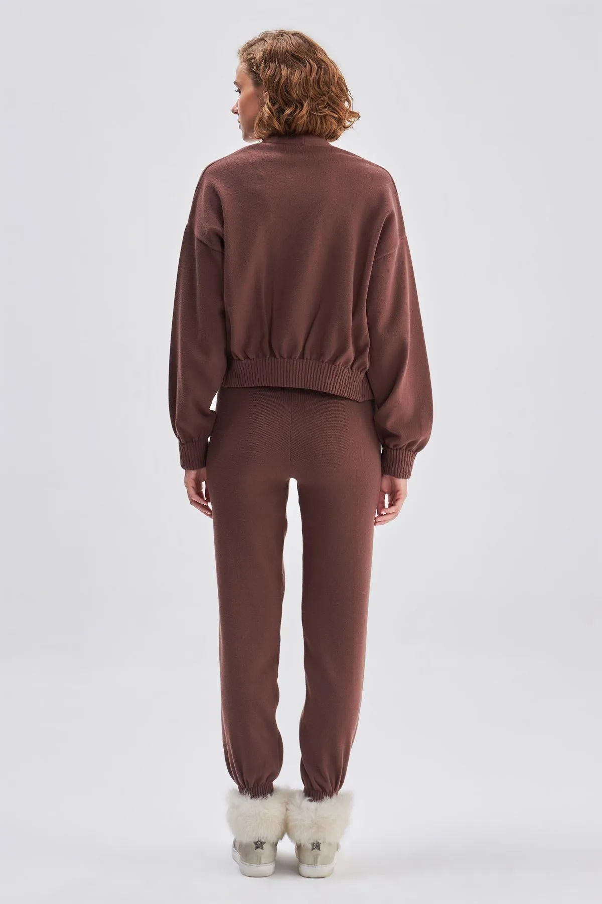 Elastic Detailed Knitwear Jacket