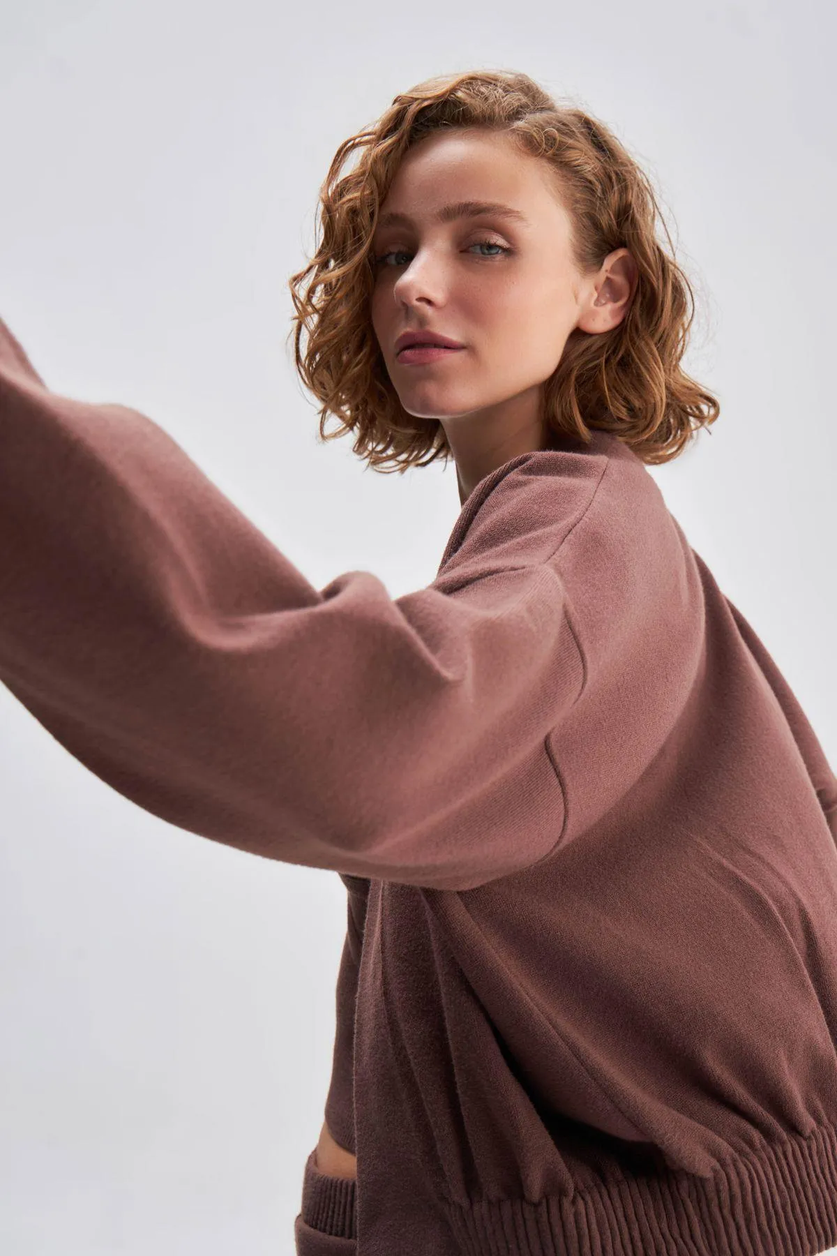 Elastic Detailed Knitwear Jacket