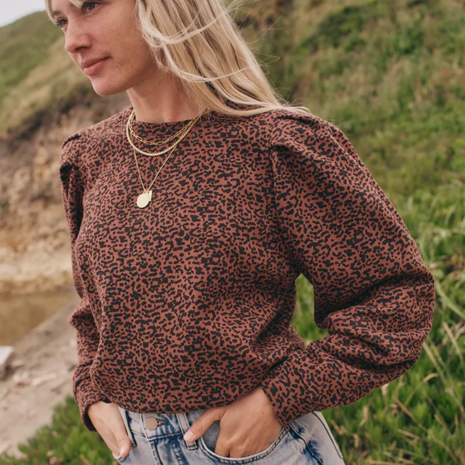 Enya Puff Sleeve Sweatshirt