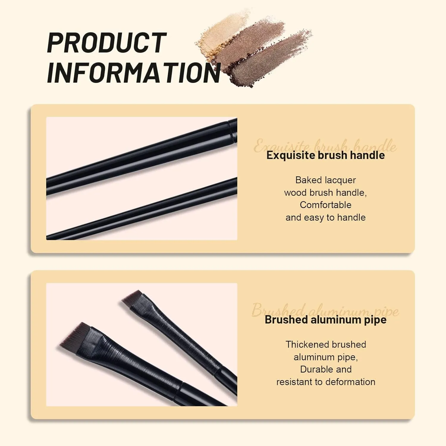 Eyebrow Brush Extra Thin Eyeliber Brush for Concealer, Outlining Eyebrows, Eyelid for Liner，Pack of 2