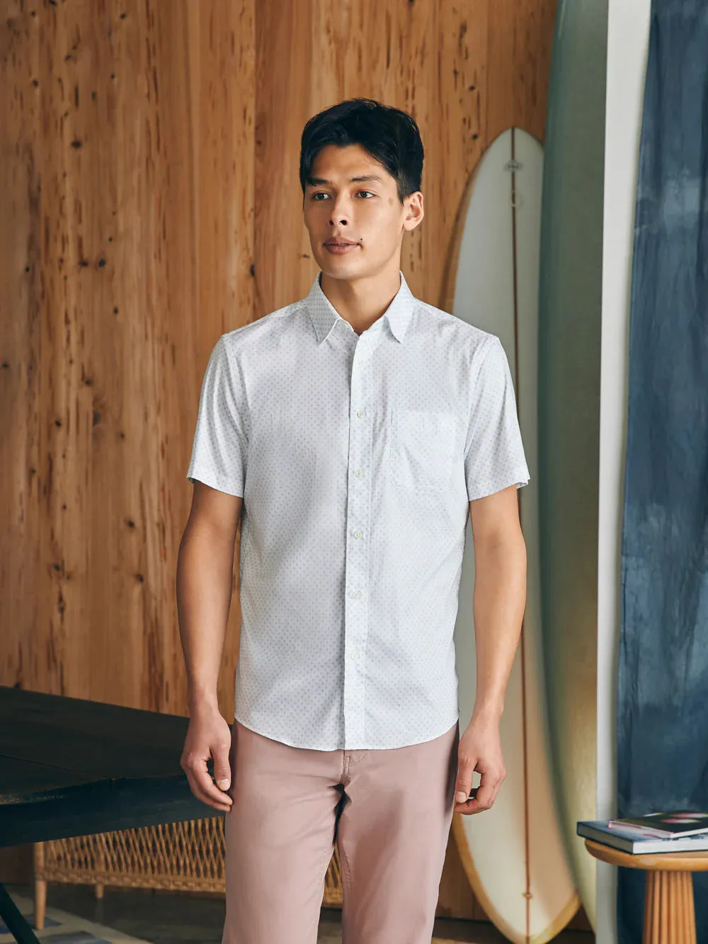 Faherty Men Short Sleeve Movement Shirt