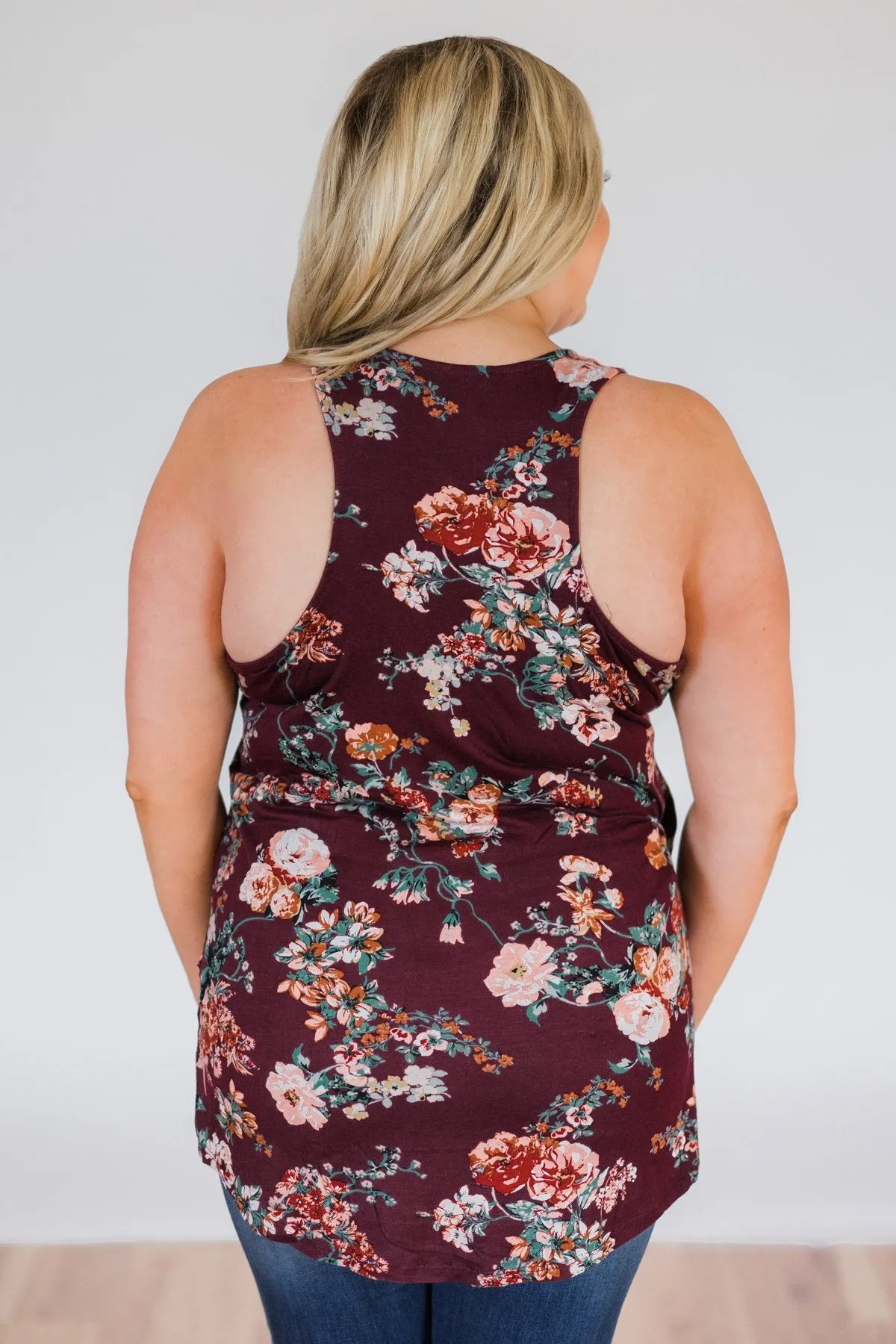 Feeling Fantastic in Floral- Burgundy