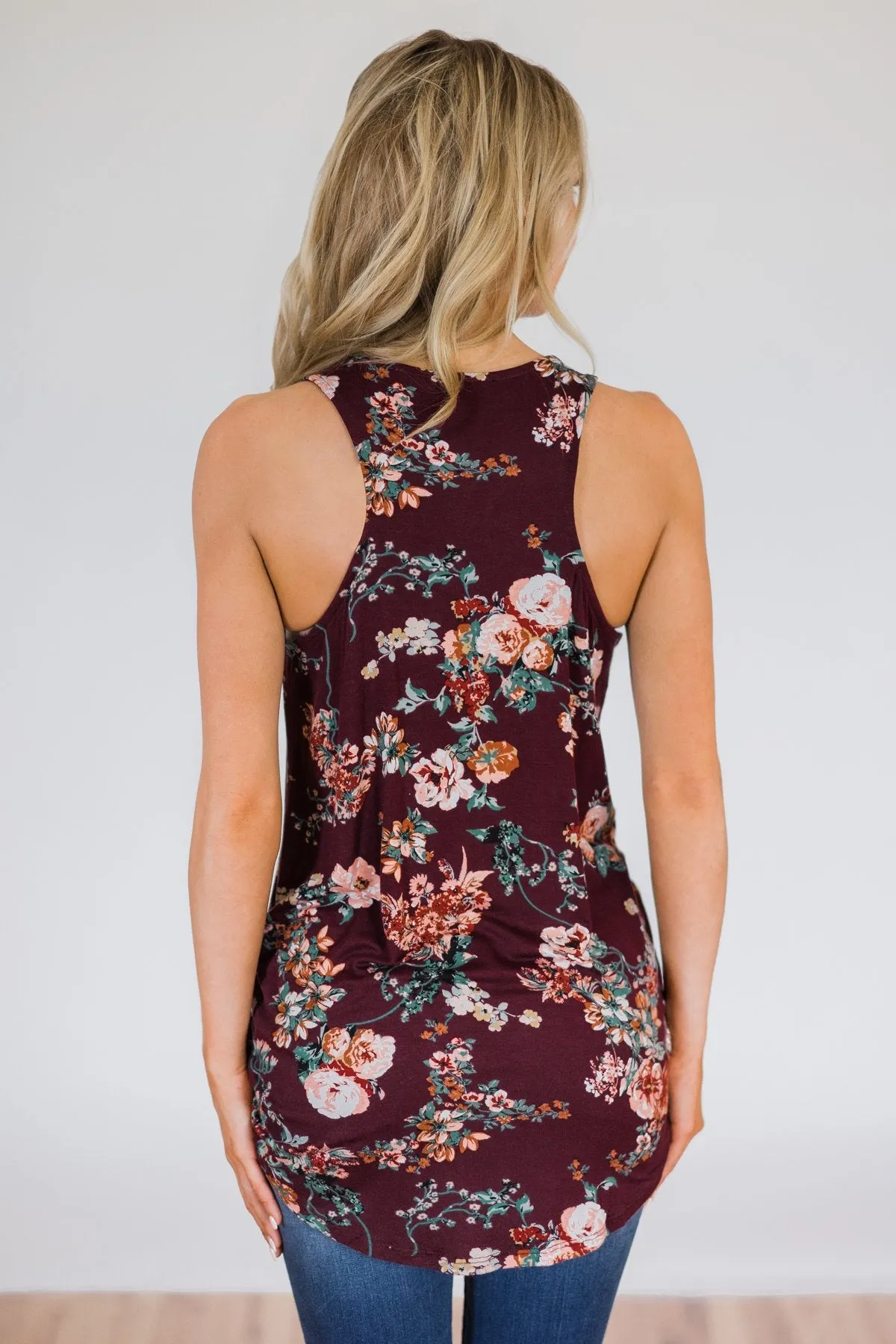 Feeling Fantastic in Floral- Burgundy