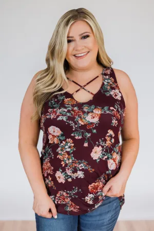 Feeling Fantastic in Floral- Burgundy