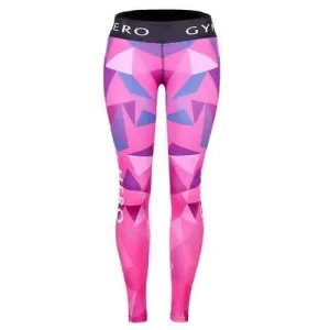 Fitness Yoga Sport Pants Printed Stretch Point Leggings - Sangria S