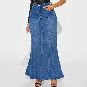 Flare It Up Denim Maxi Skirt