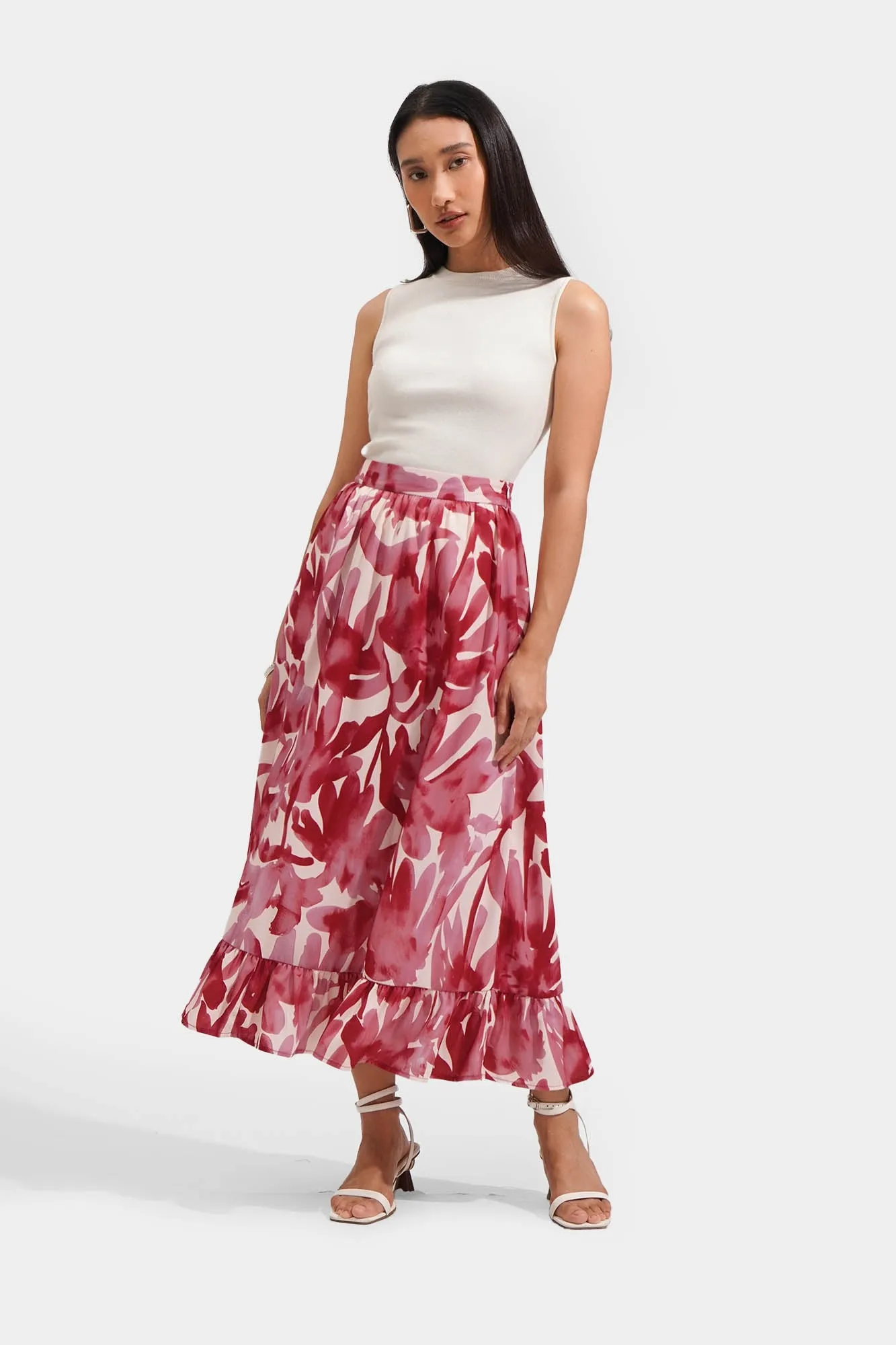 Floral Tiered Skirt