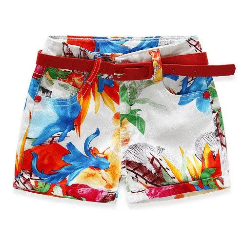 Flower Baby Girls Casual Pants Children Shorts costume Capris Beach Pants Kids Shorts Girls Shorts