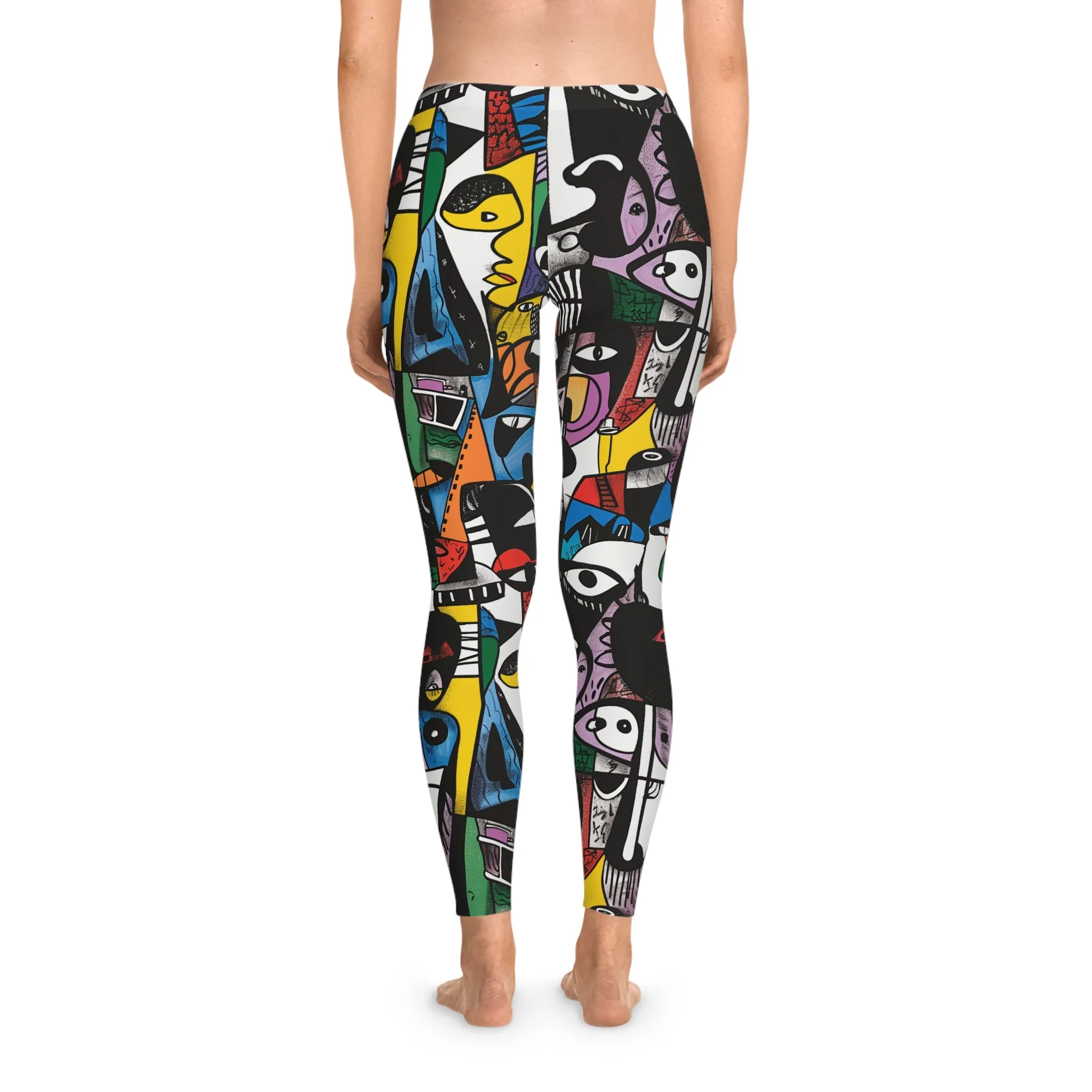 Fragmented Beauty Stretchy Leggings for Active Wear & Relaxation