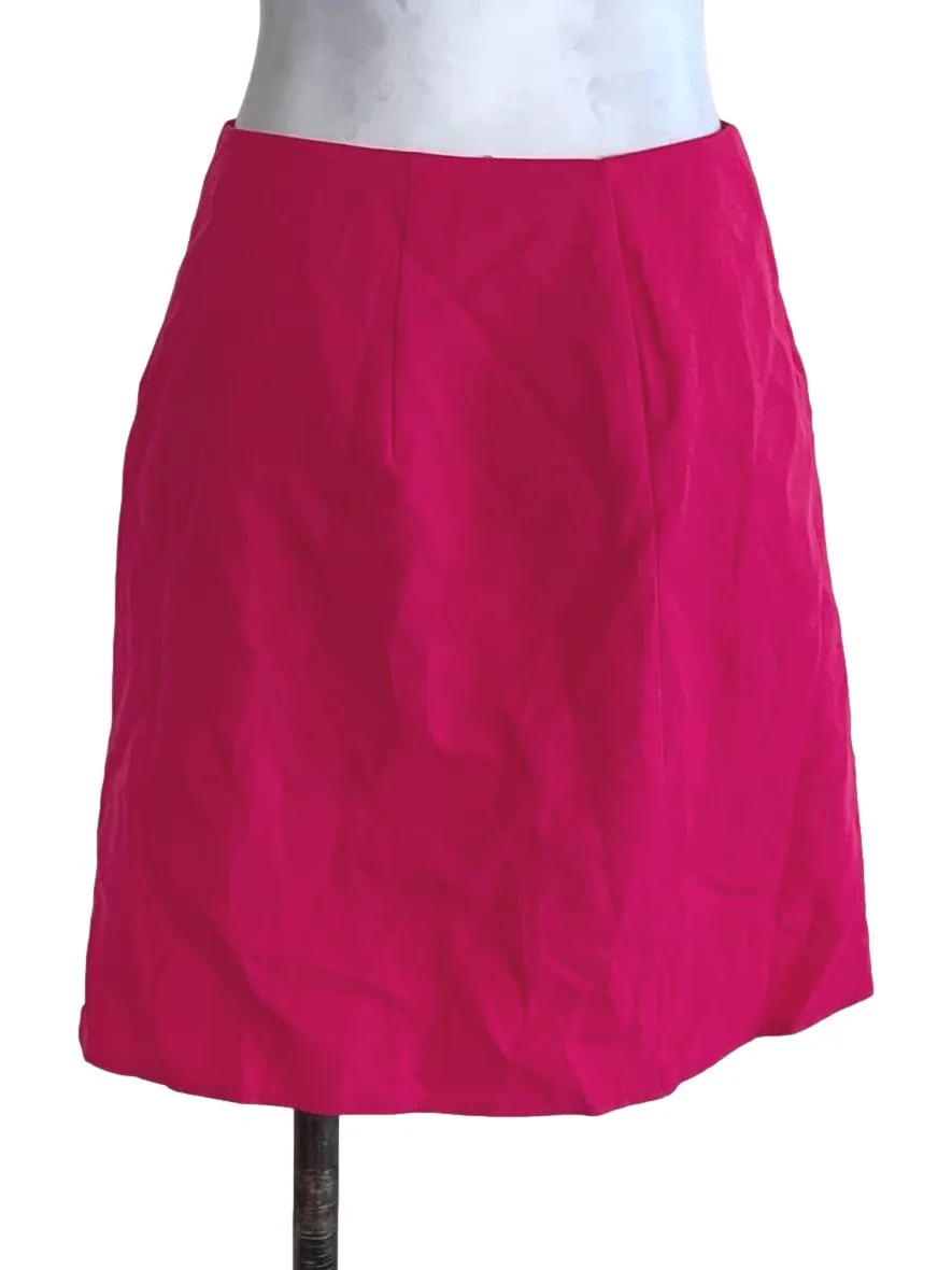 Fuscia Plain Mini Skirt