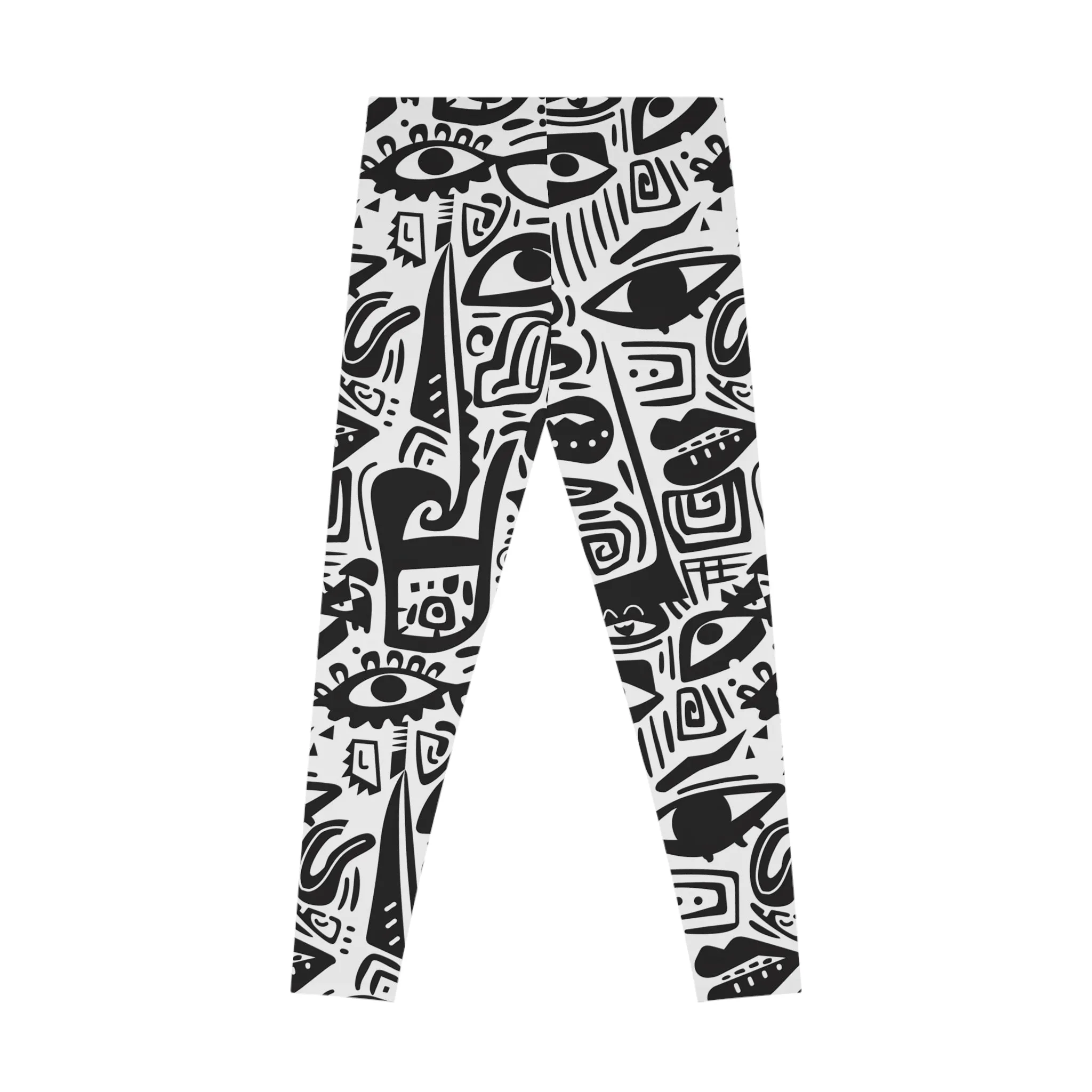 Geometric Vision Leggings for Active Wear & Relaxation