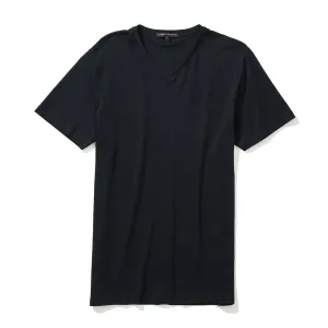 GEORGIA V-NECK T-SHIRT (BLACK) - ROBERT BARAKETT