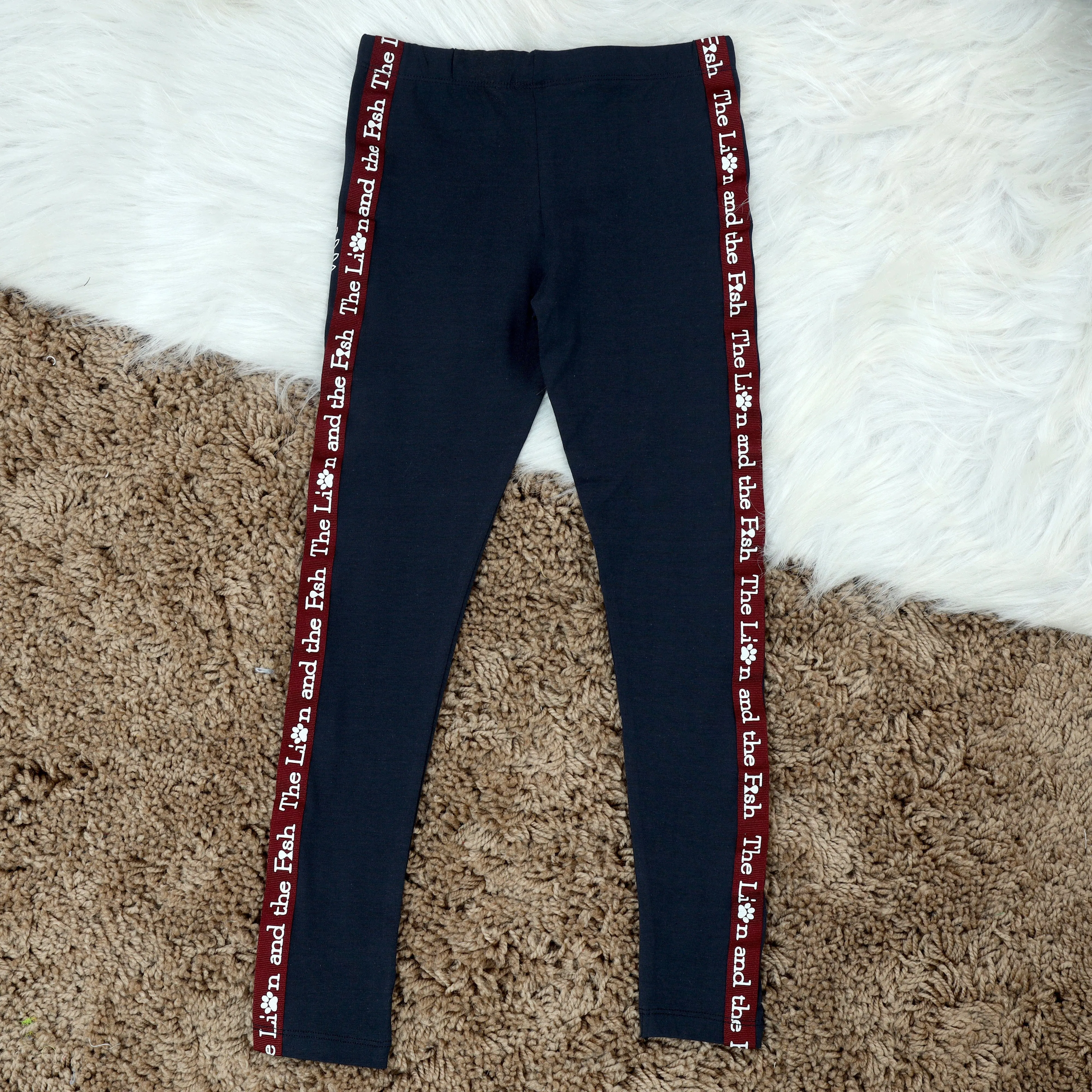 GG Deep Navy Track Pants For Girls