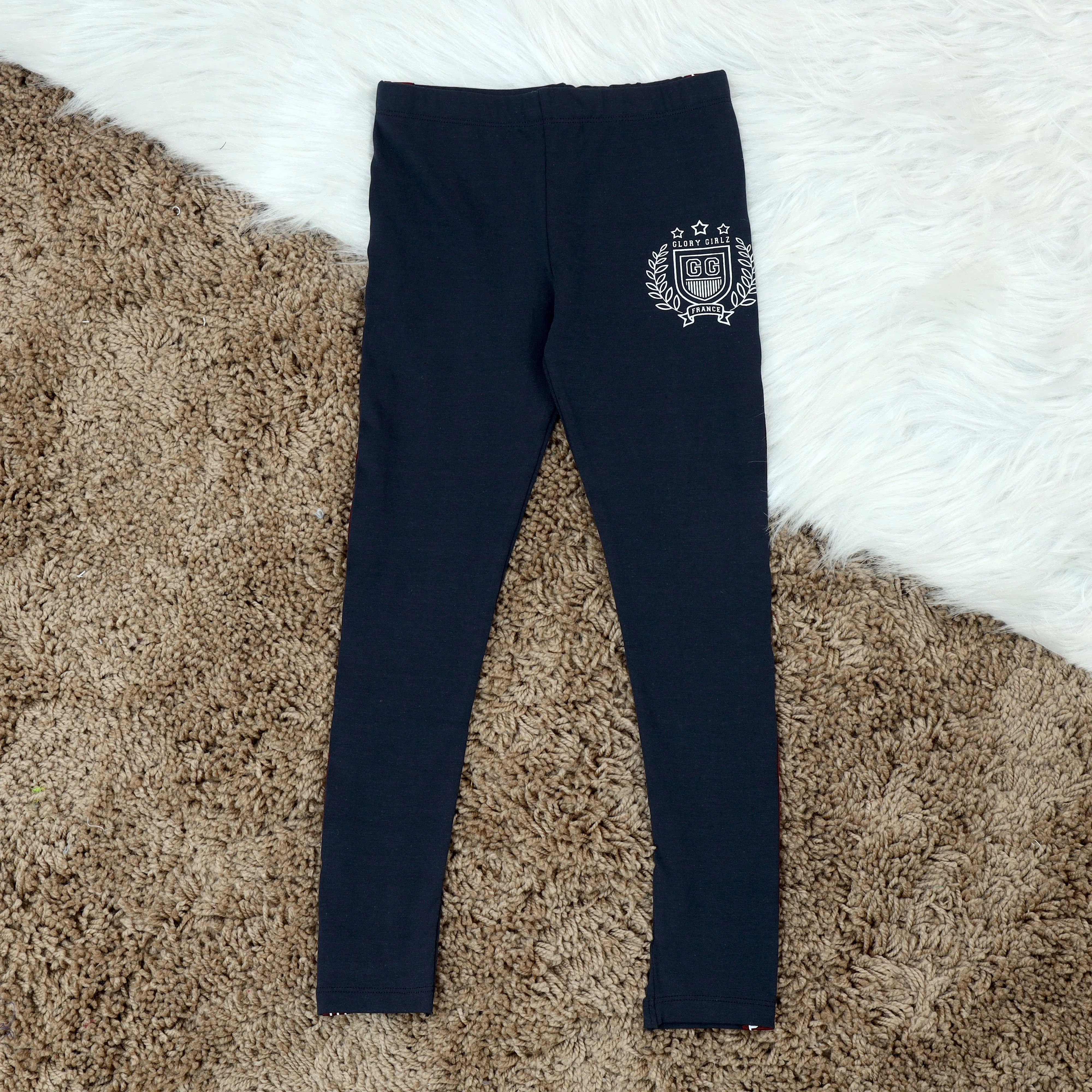 GG Deep Navy Track Pants For Girls