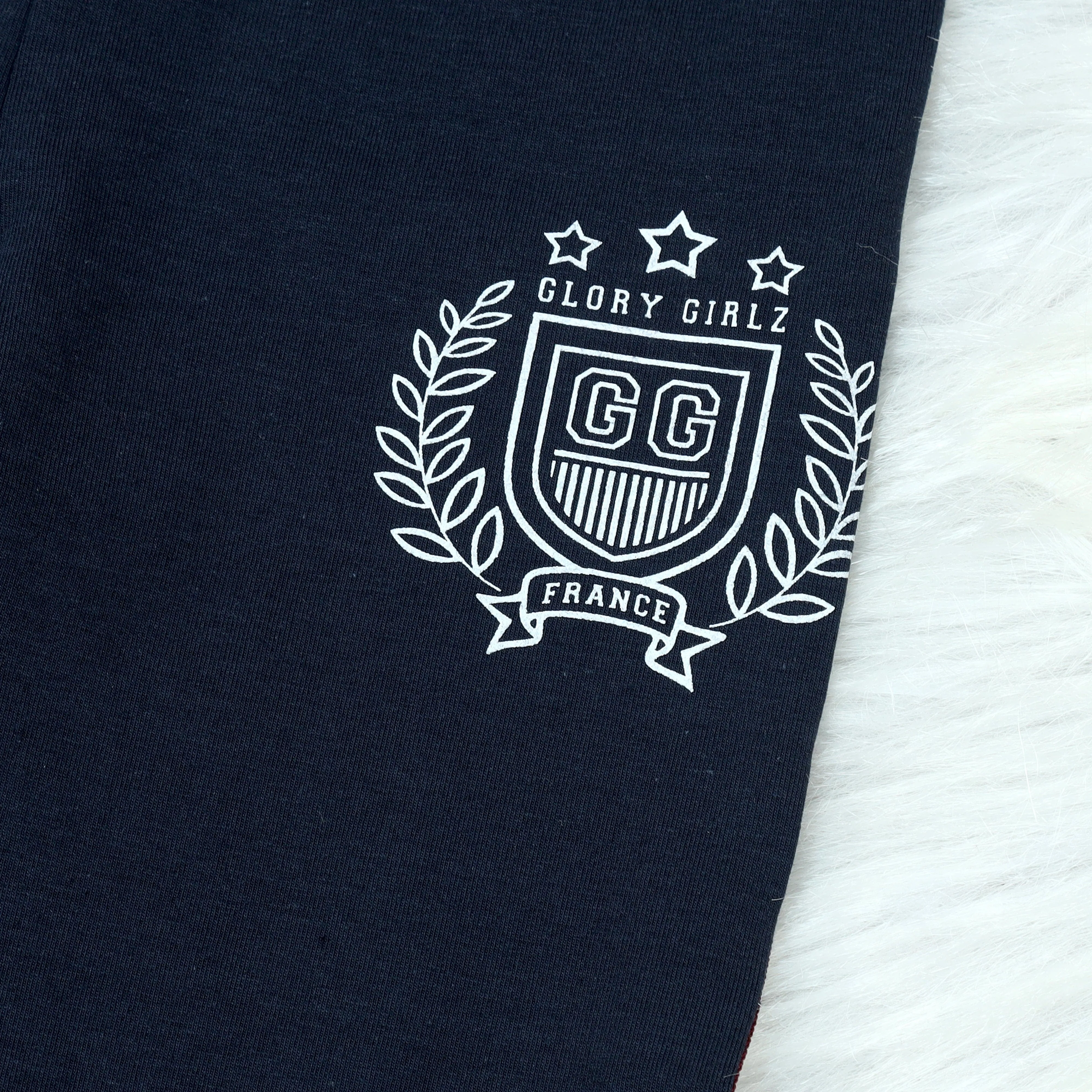 GG Deep Navy Track Pants For Girls