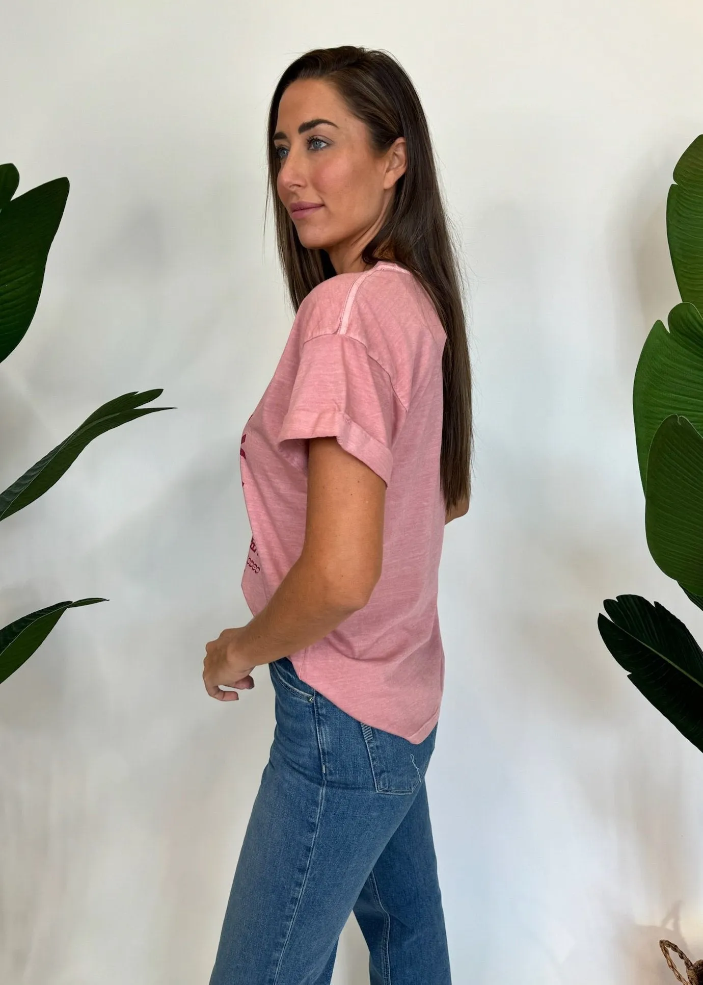 Girl Dangerous Second Rodeo Tee Dusty Pink