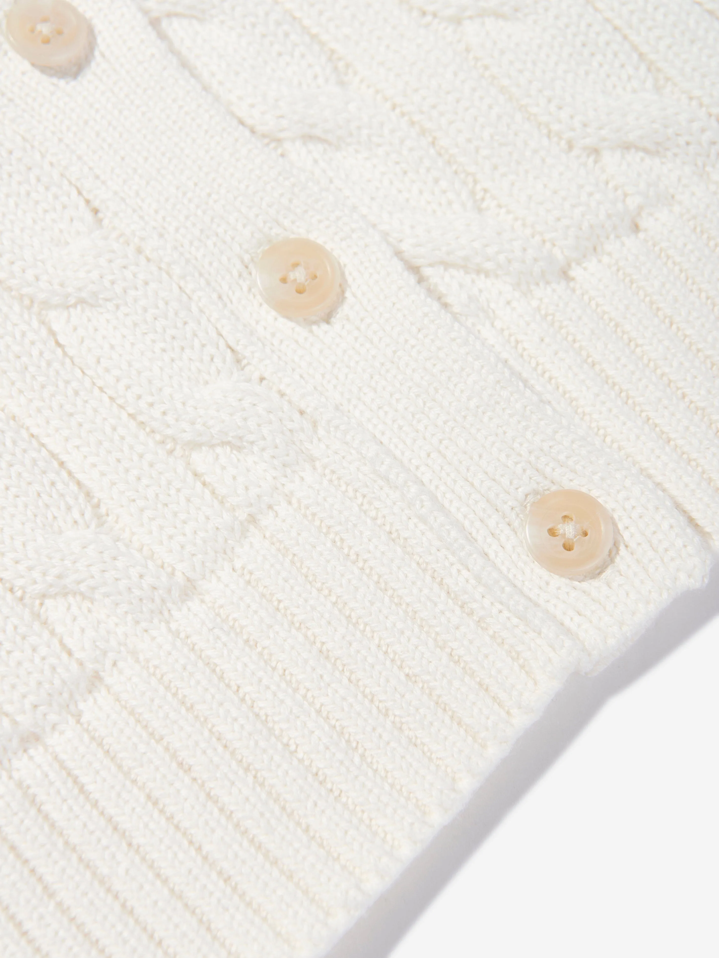 Girls Cable Knit Jumper Waistcoat in Ivory