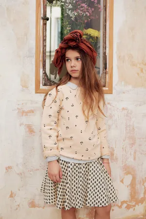 Girls Dark Flowers Skirt