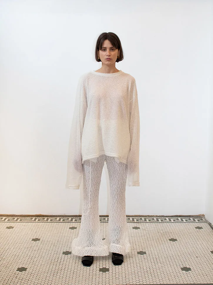 Gnuhr Shag Sweater, Winter White