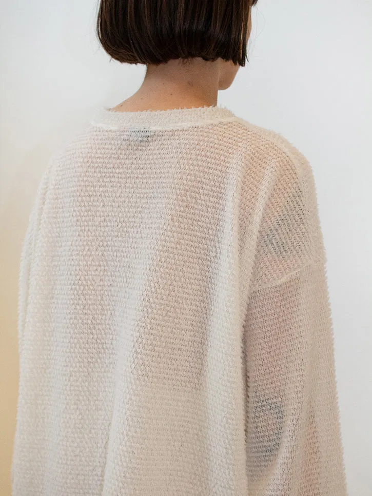 Gnuhr Shag Sweater, Winter White
