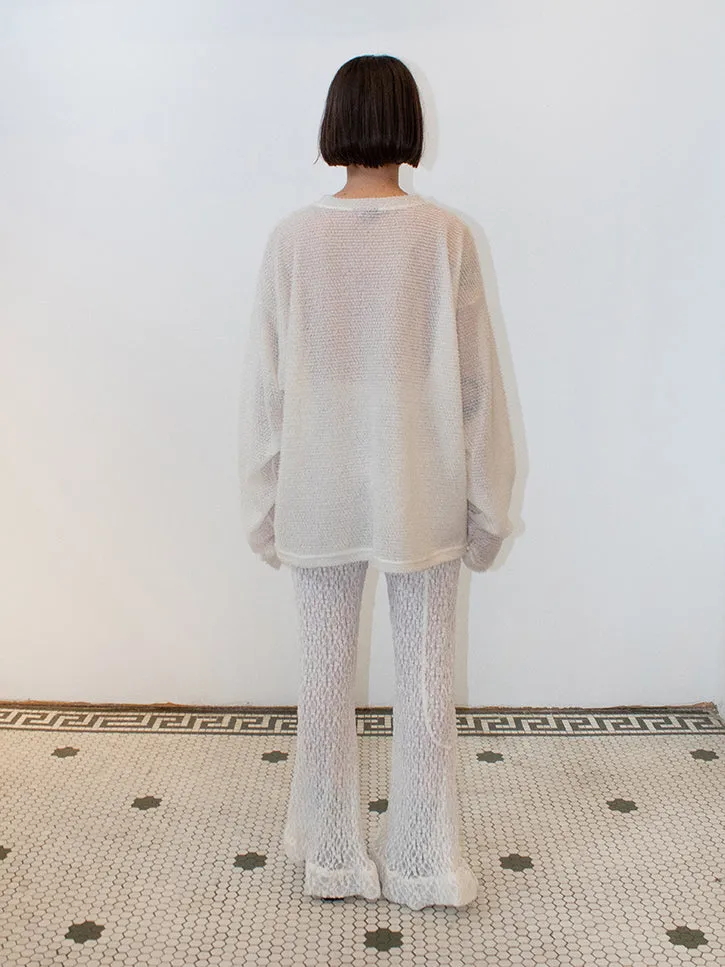 Gnuhr Shag Sweater, Winter White