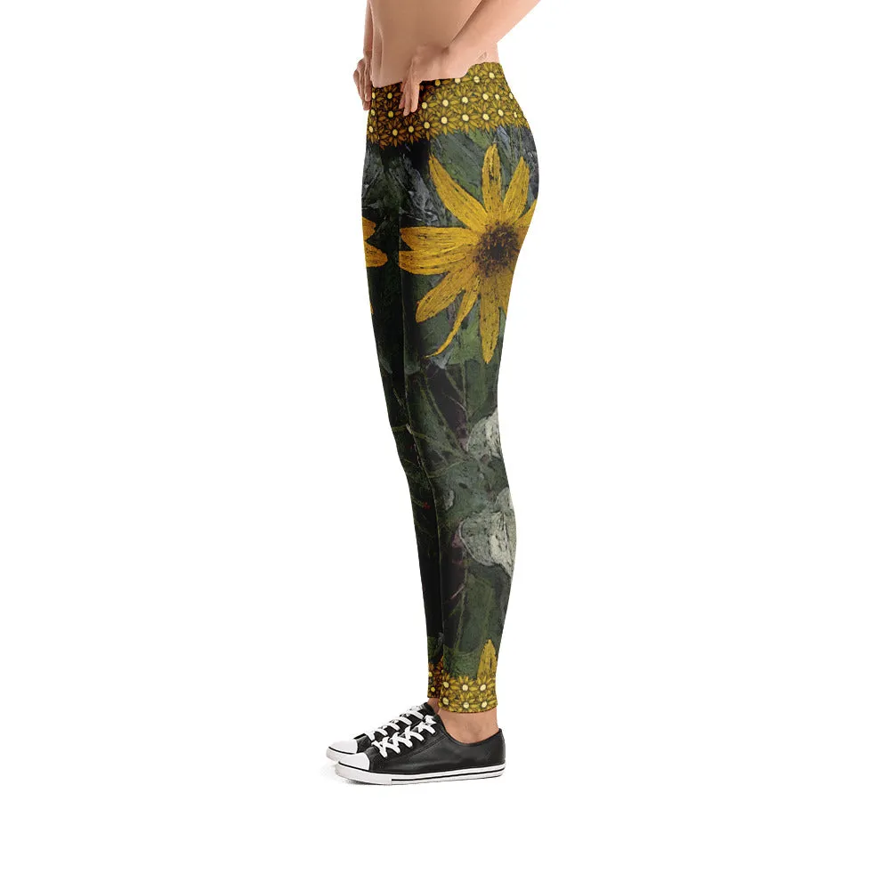 Golden Flower Leggings
