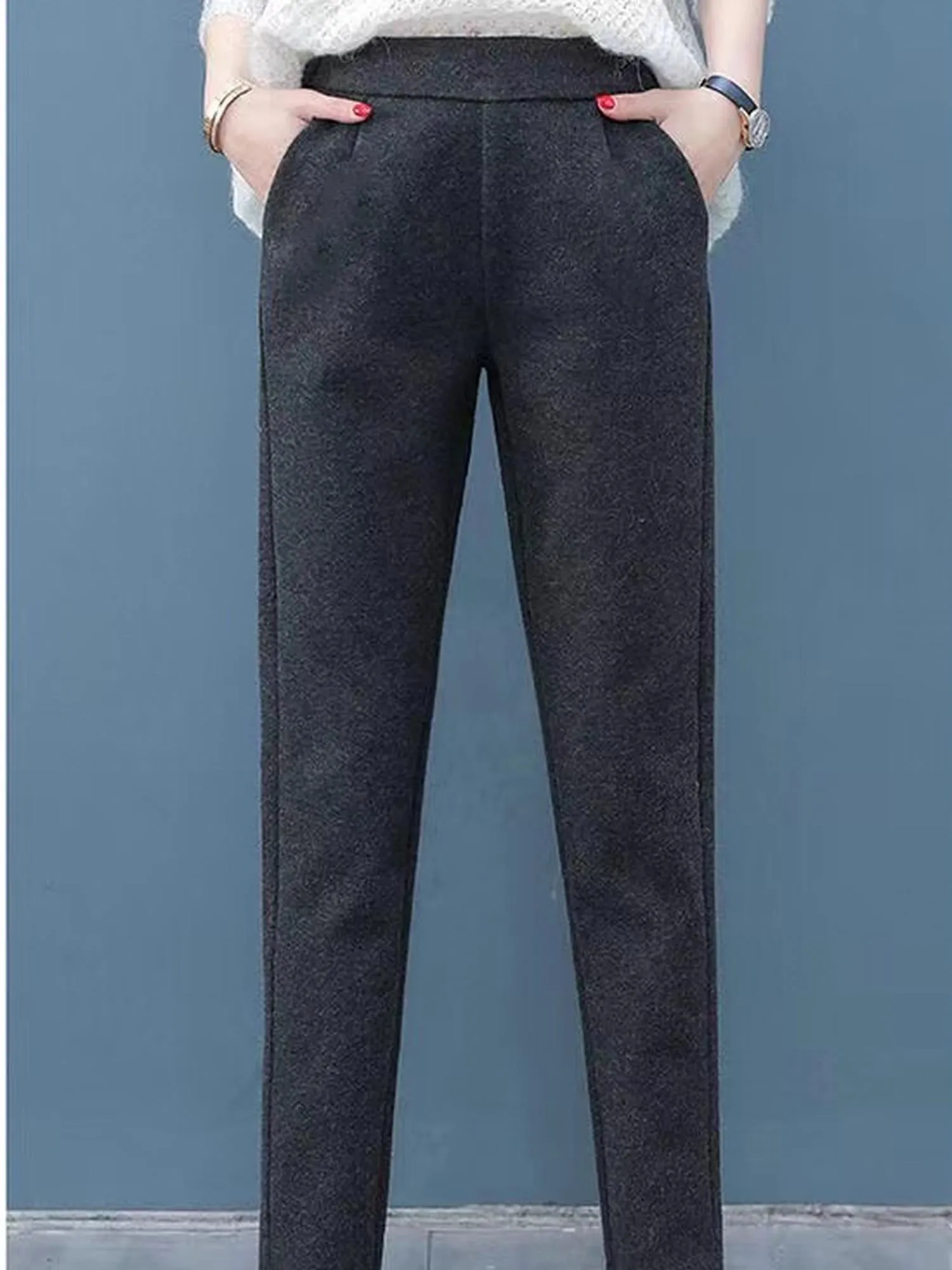 Grey Carrot Trousers