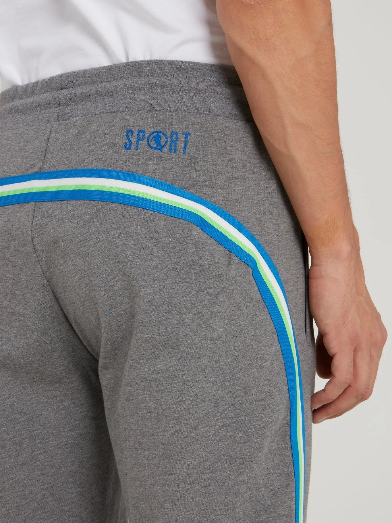 Grey Side Stripe Fleece Pants