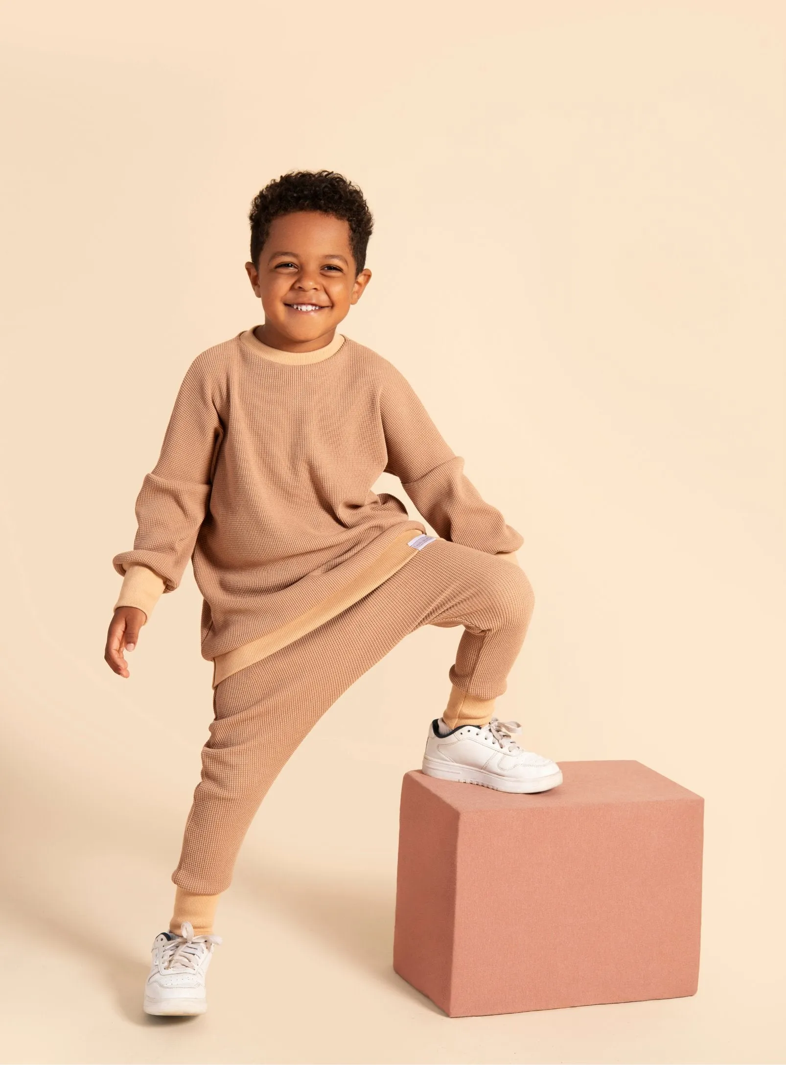 Grow With Me Waffle Pants | Caramel