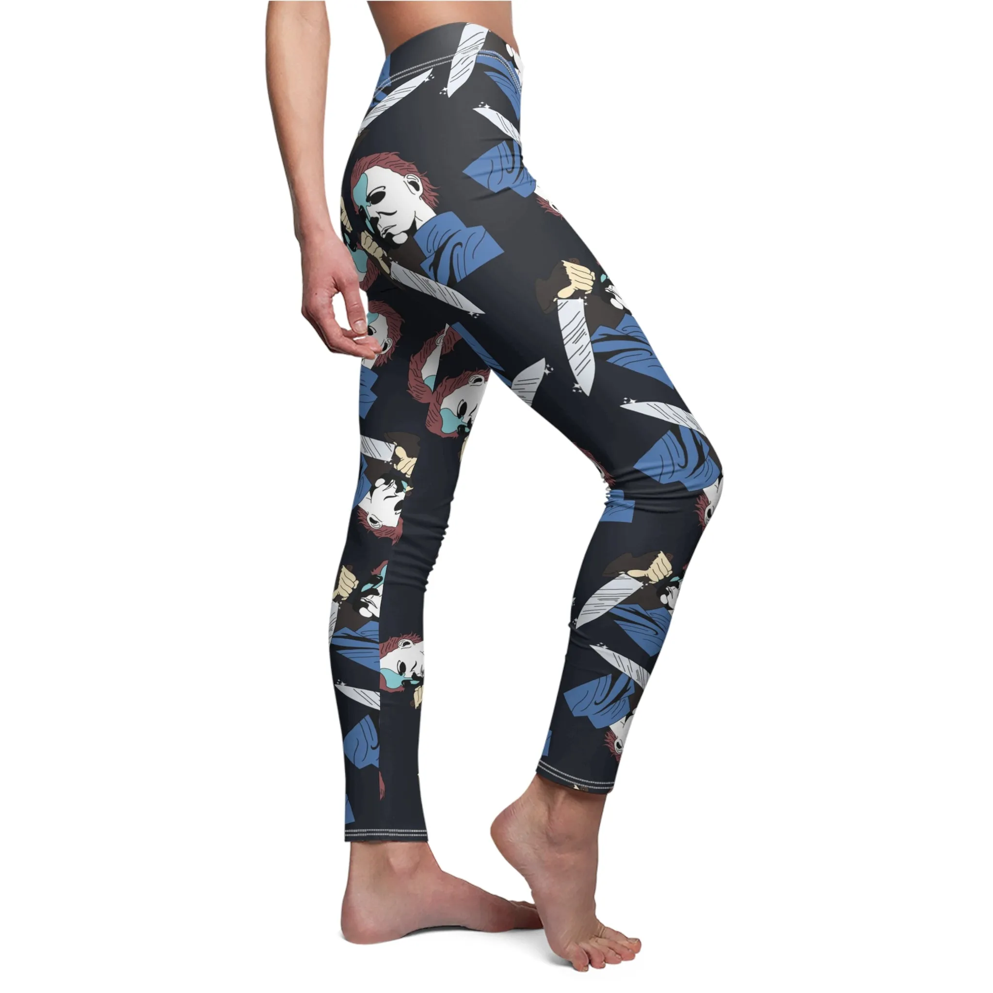 Halloween Michael Myers Womens Horror Movie Leggings -  Saiko Studio