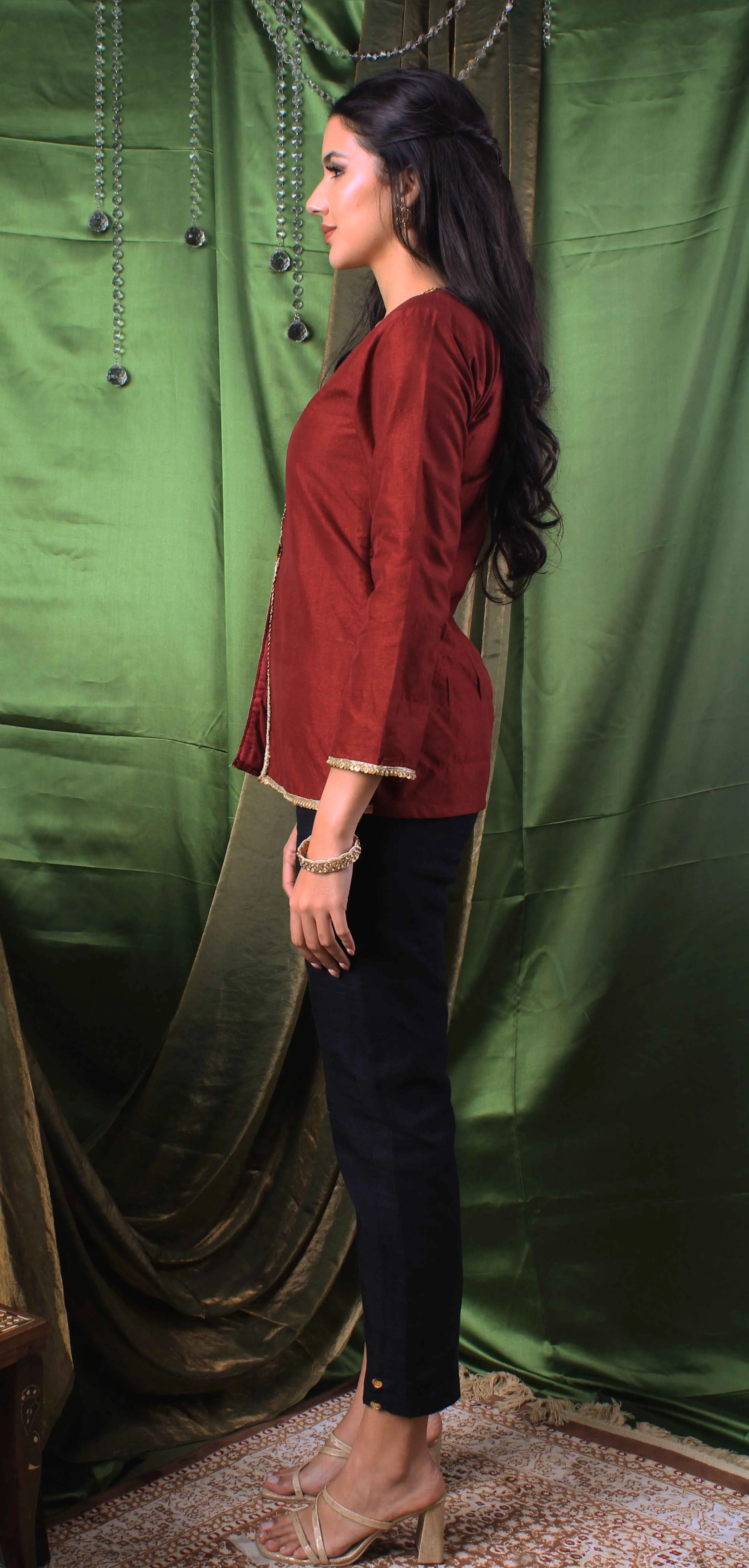 Handwoven Jasper and Oynx Co-ord Set