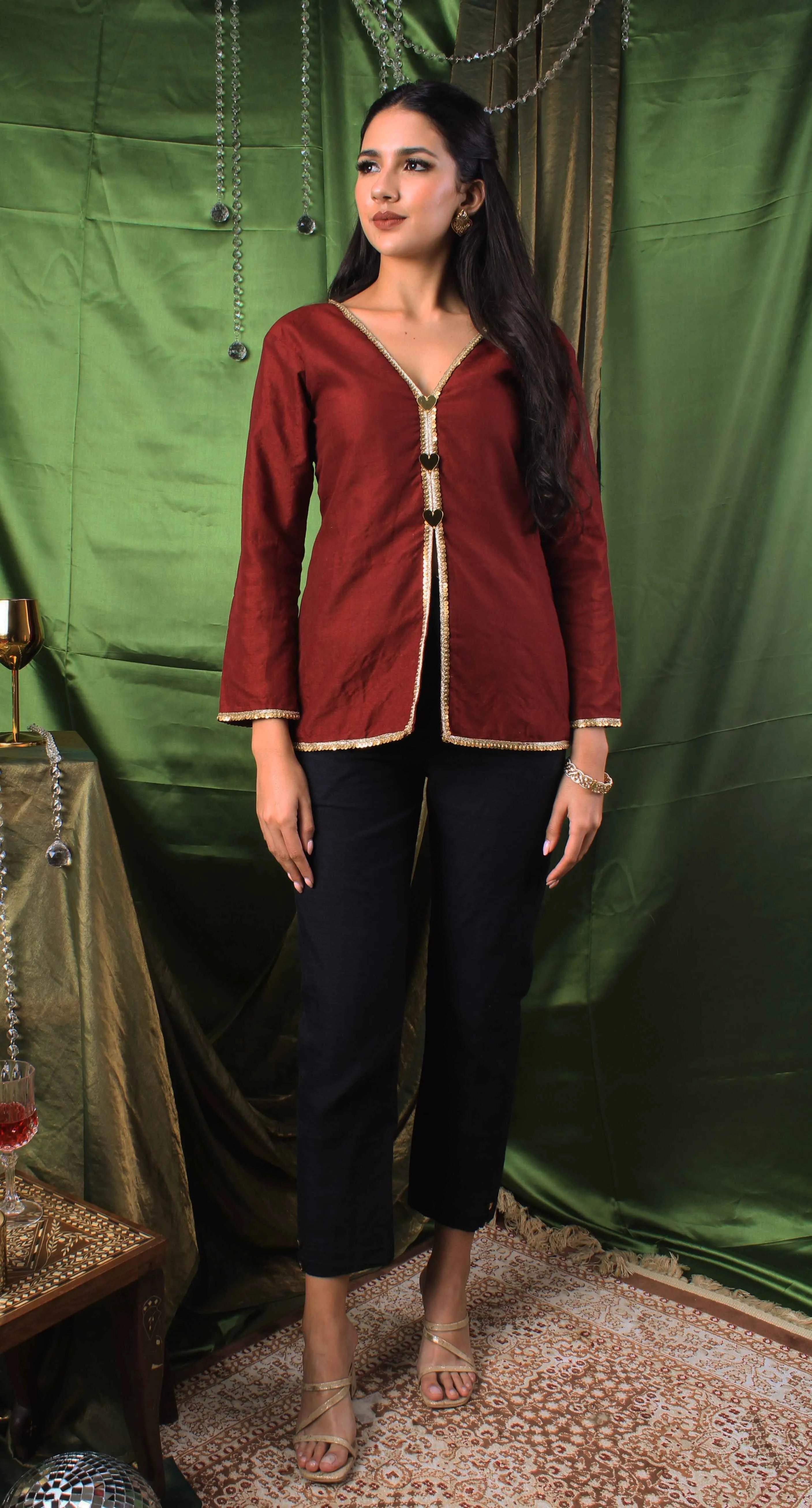 Handwoven Jasper and Oynx Co-ord Set