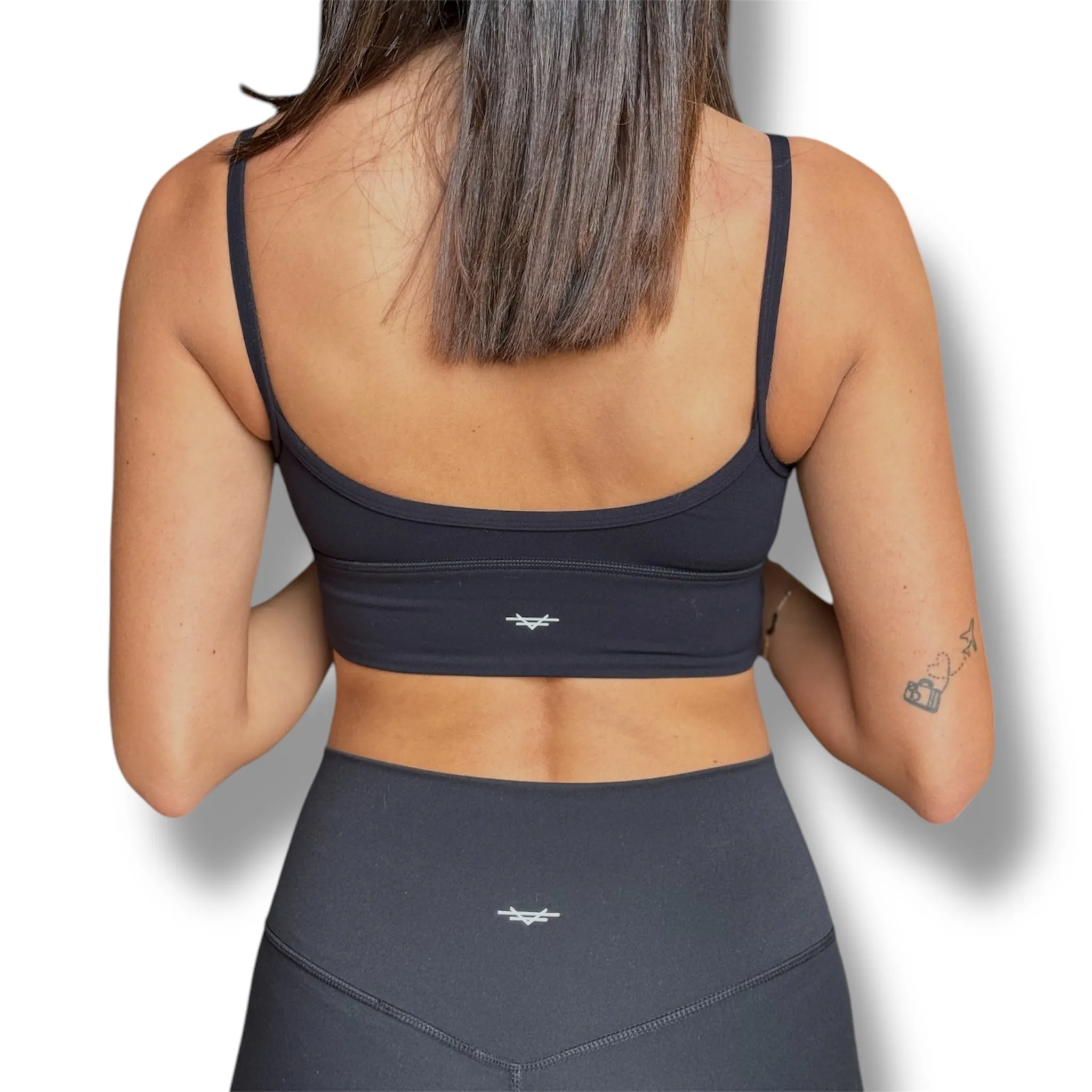 Heart Shaped Sports Bra - Black