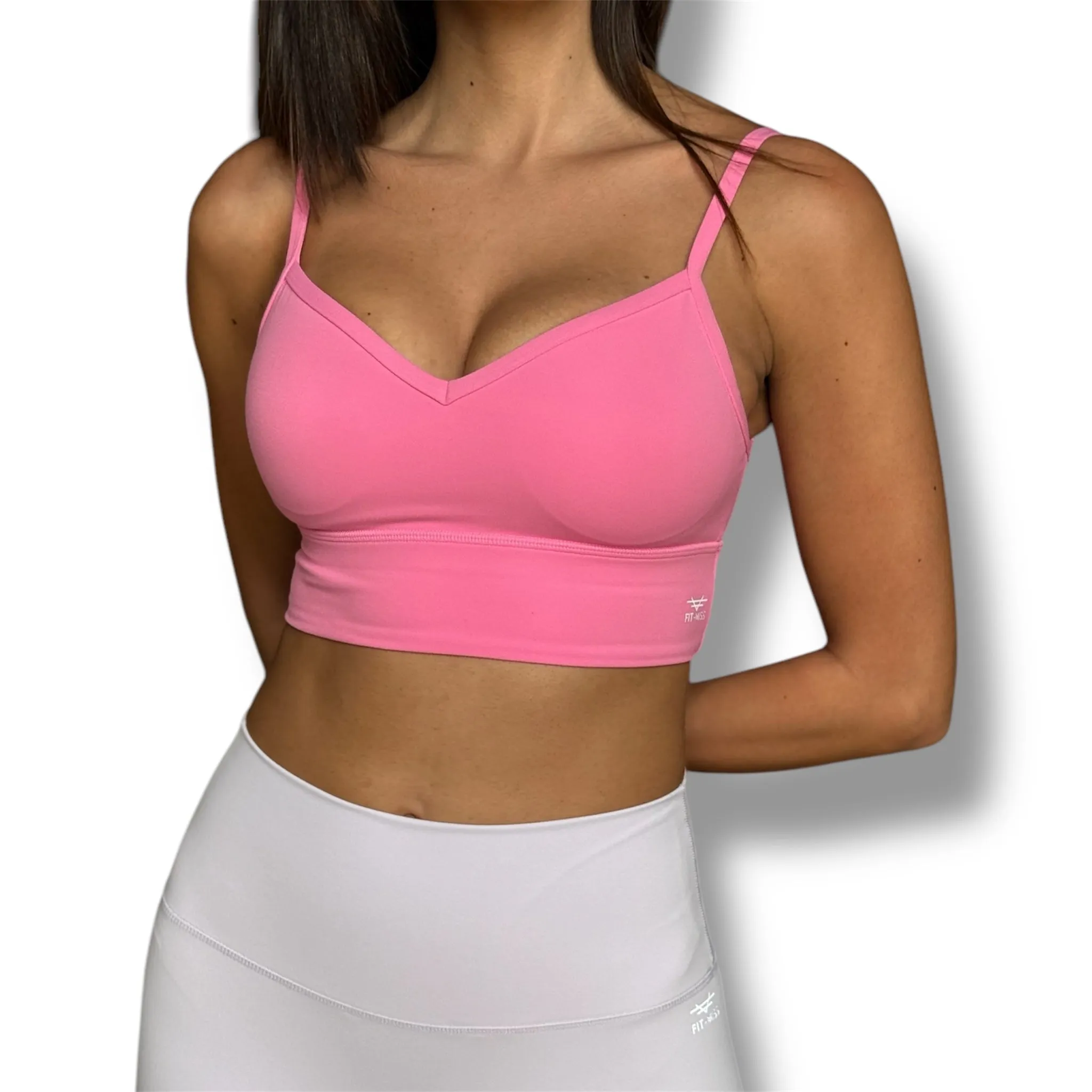 Heart Shaped Sports Bra - Bubble Gum Pink