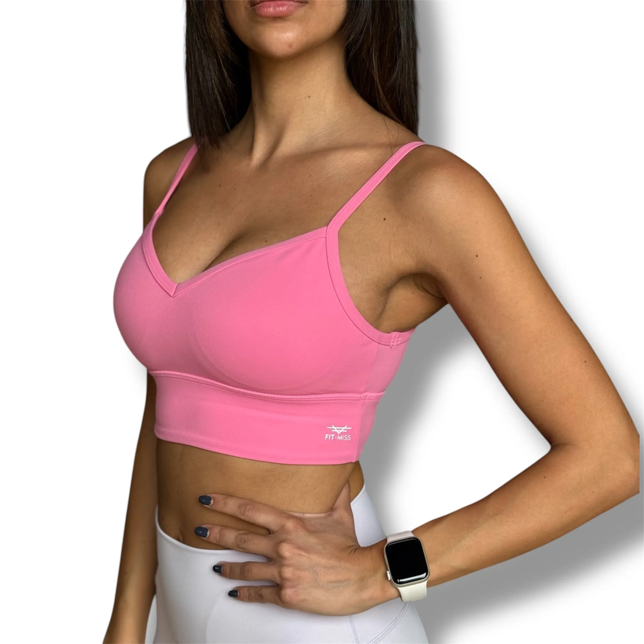 Heart Shaped Sports Bra - Bubble Gum Pink