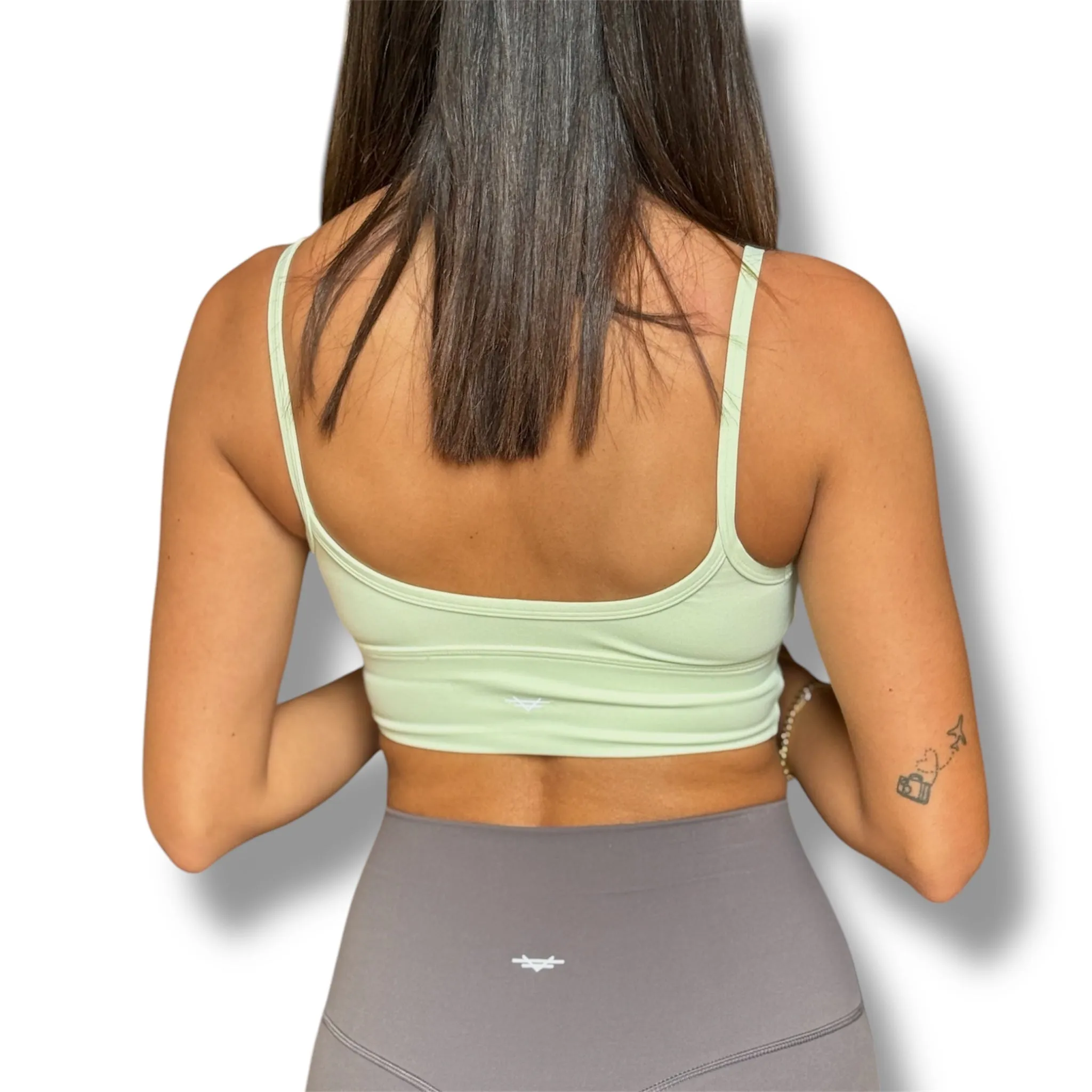 Heart Shaped Sports Bra - Light Tea Green