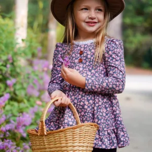 Heathered Navy Floral Adele Set