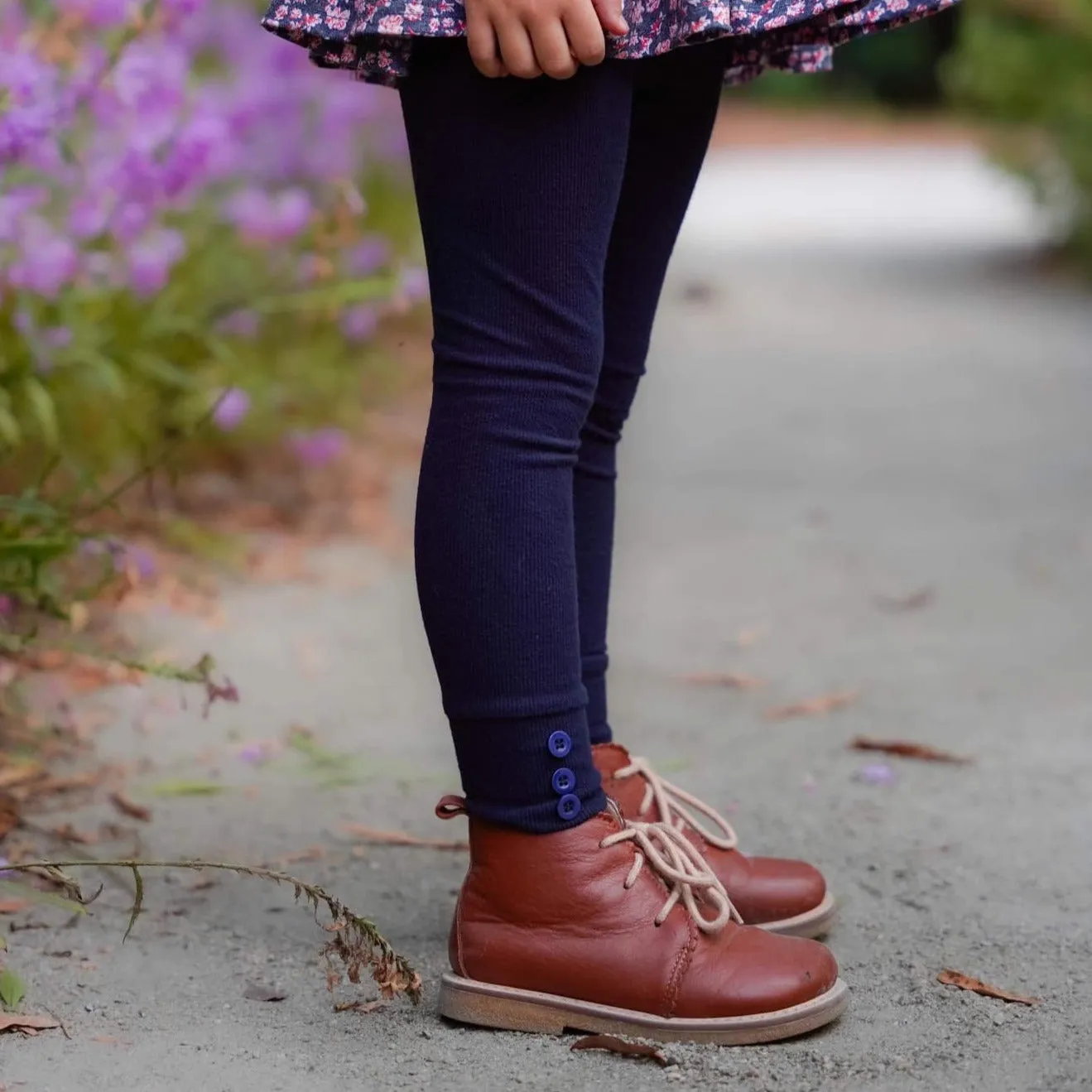 Heathered Navy Floral Adele Set