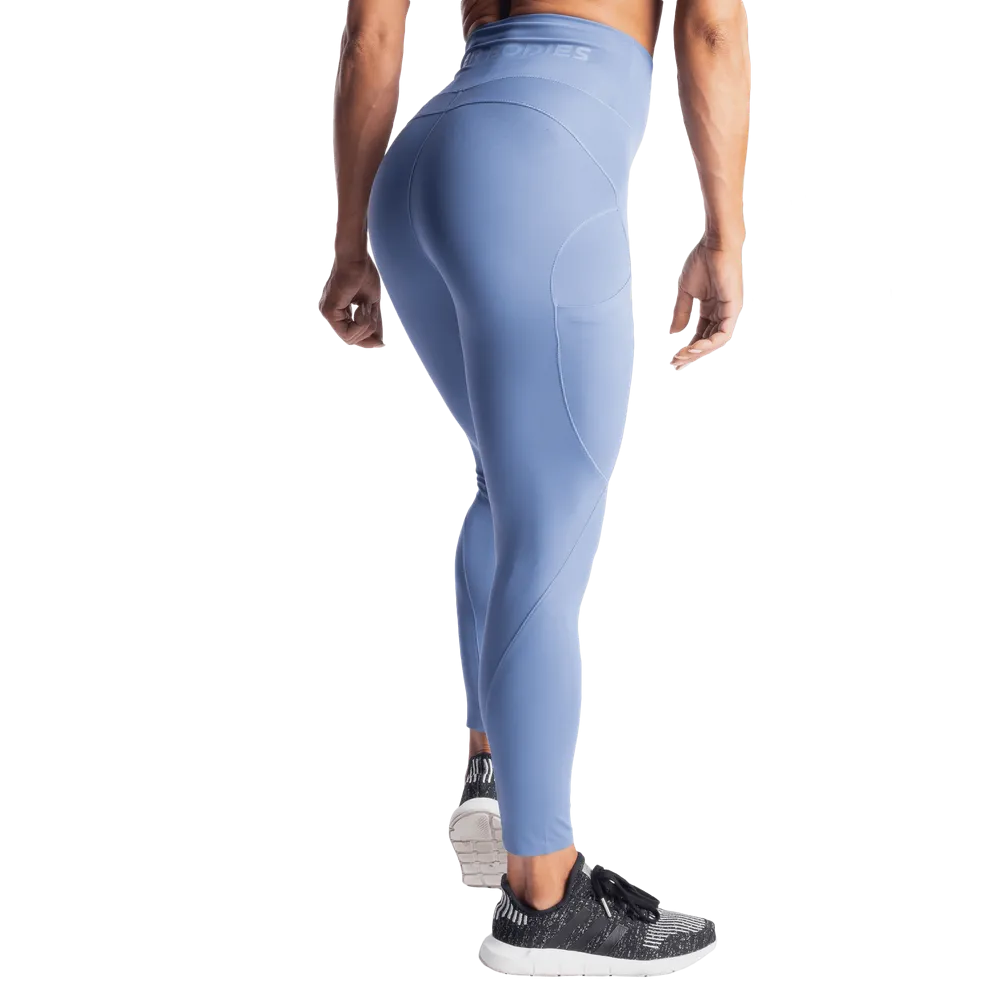High waist leggings, Foggy Blue
