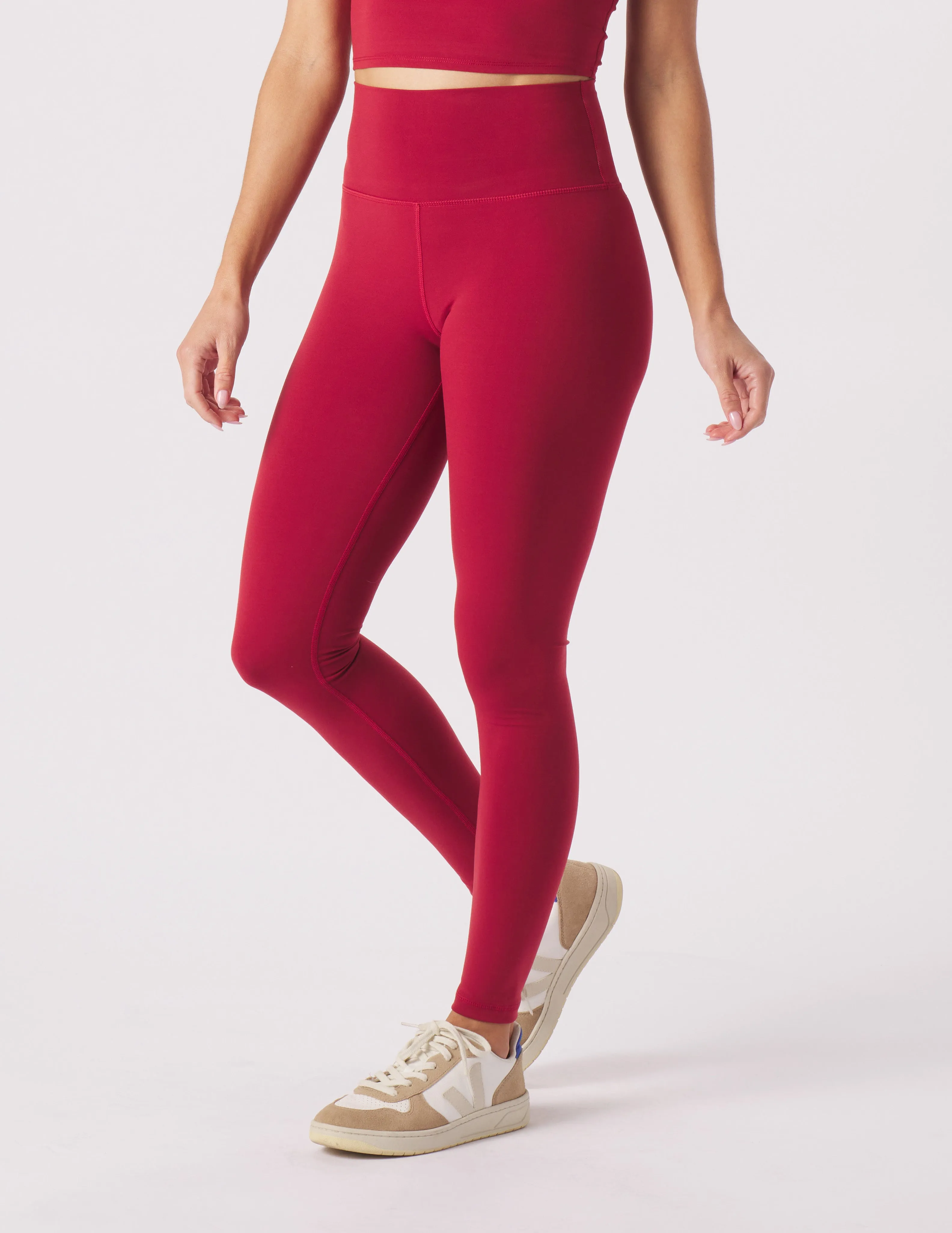 High Waist Pure Legging: Cardinal