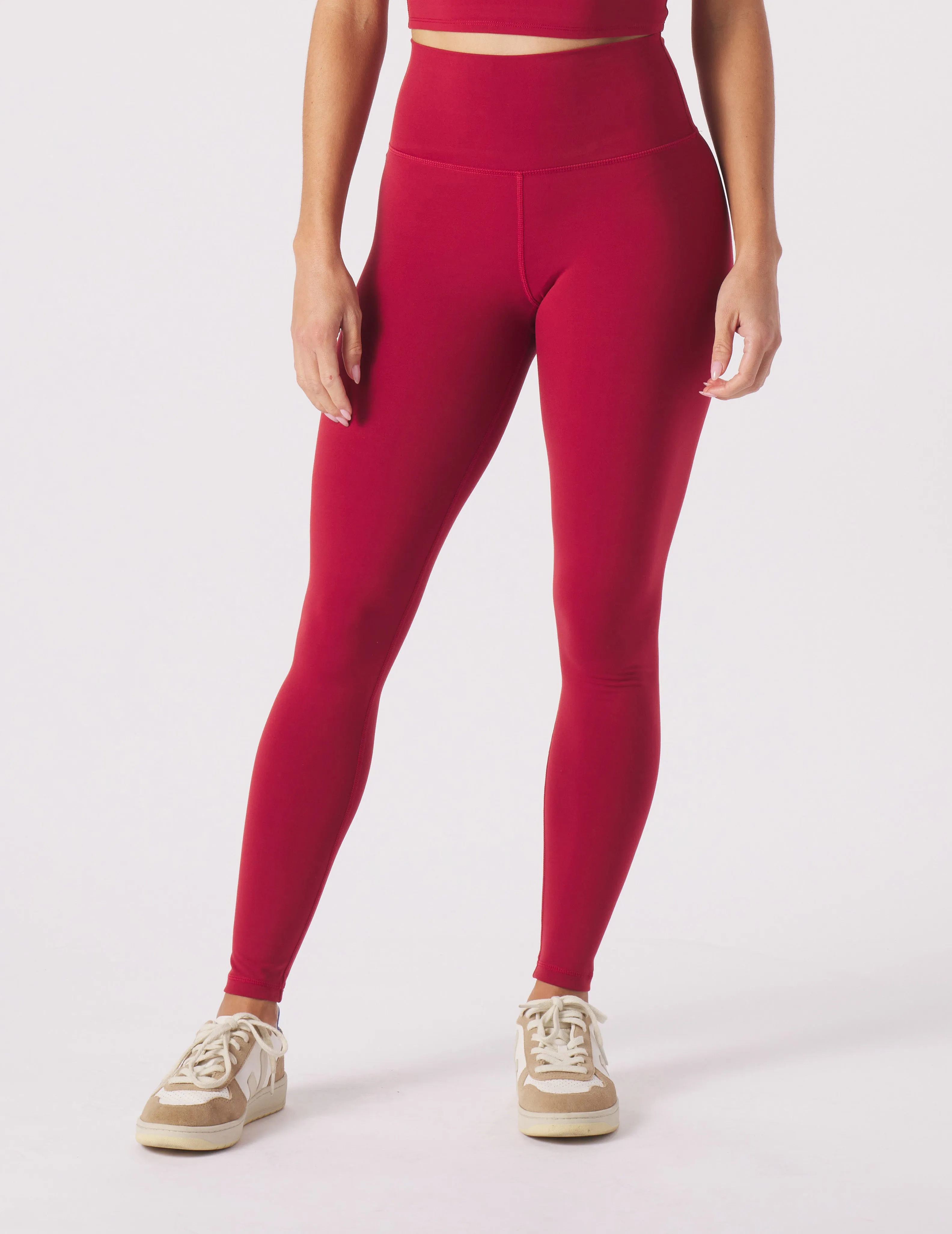 High Waist Pure Legging: Cardinal