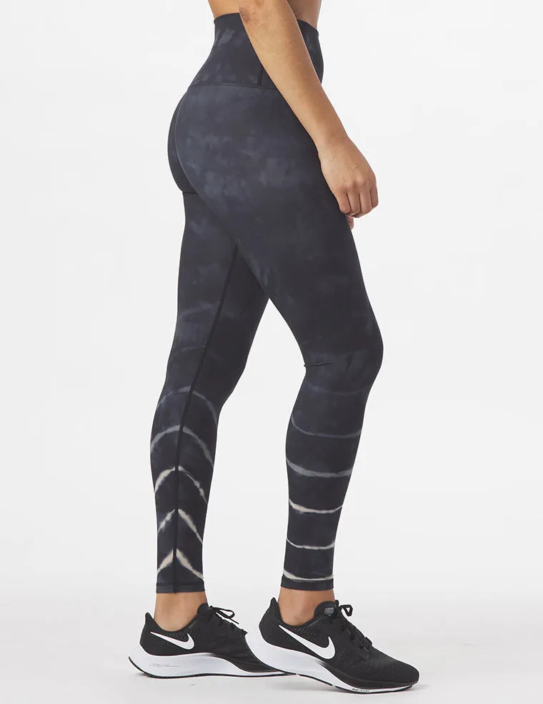 High Waist Pure Legging: Linear Tie Dye