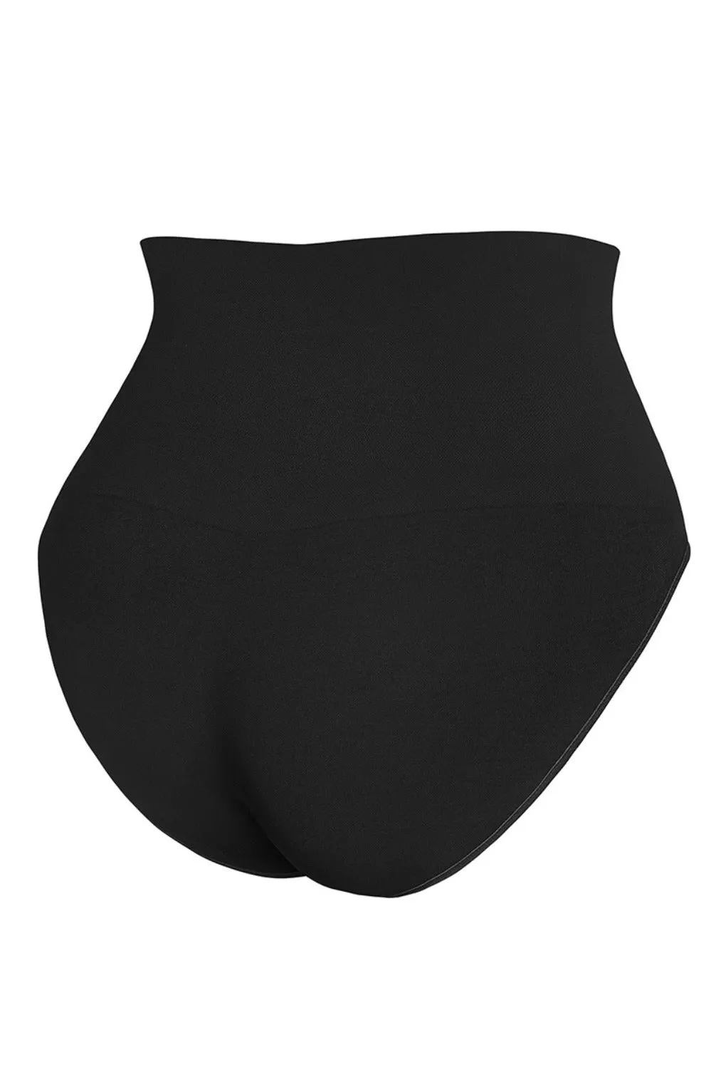High Waist Shaping Brief Full Back - Black Eco