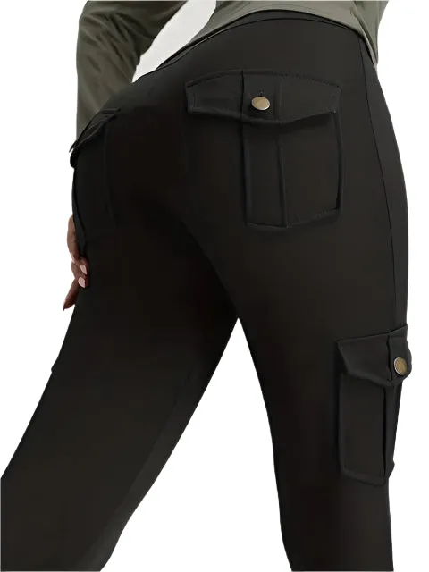 High Waisted Cargo Fitness Pants