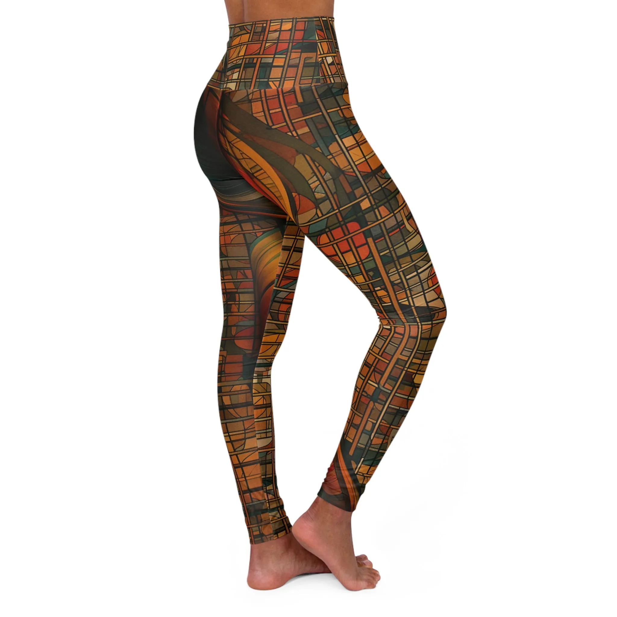 High Waisted Leggings - Vermeer-Provence