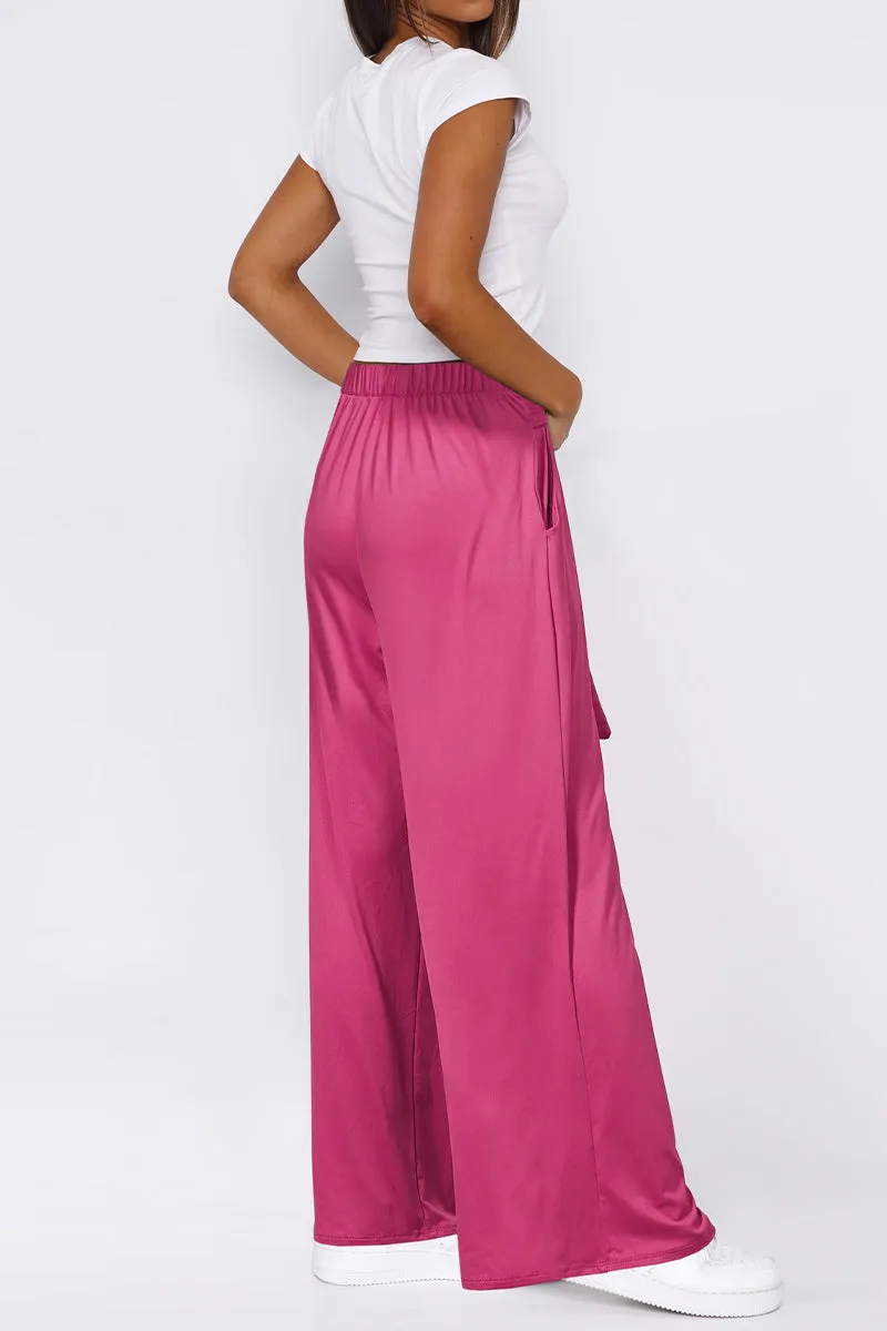 HPR1032 Tie-Waist Wide-Leg Pants Pants