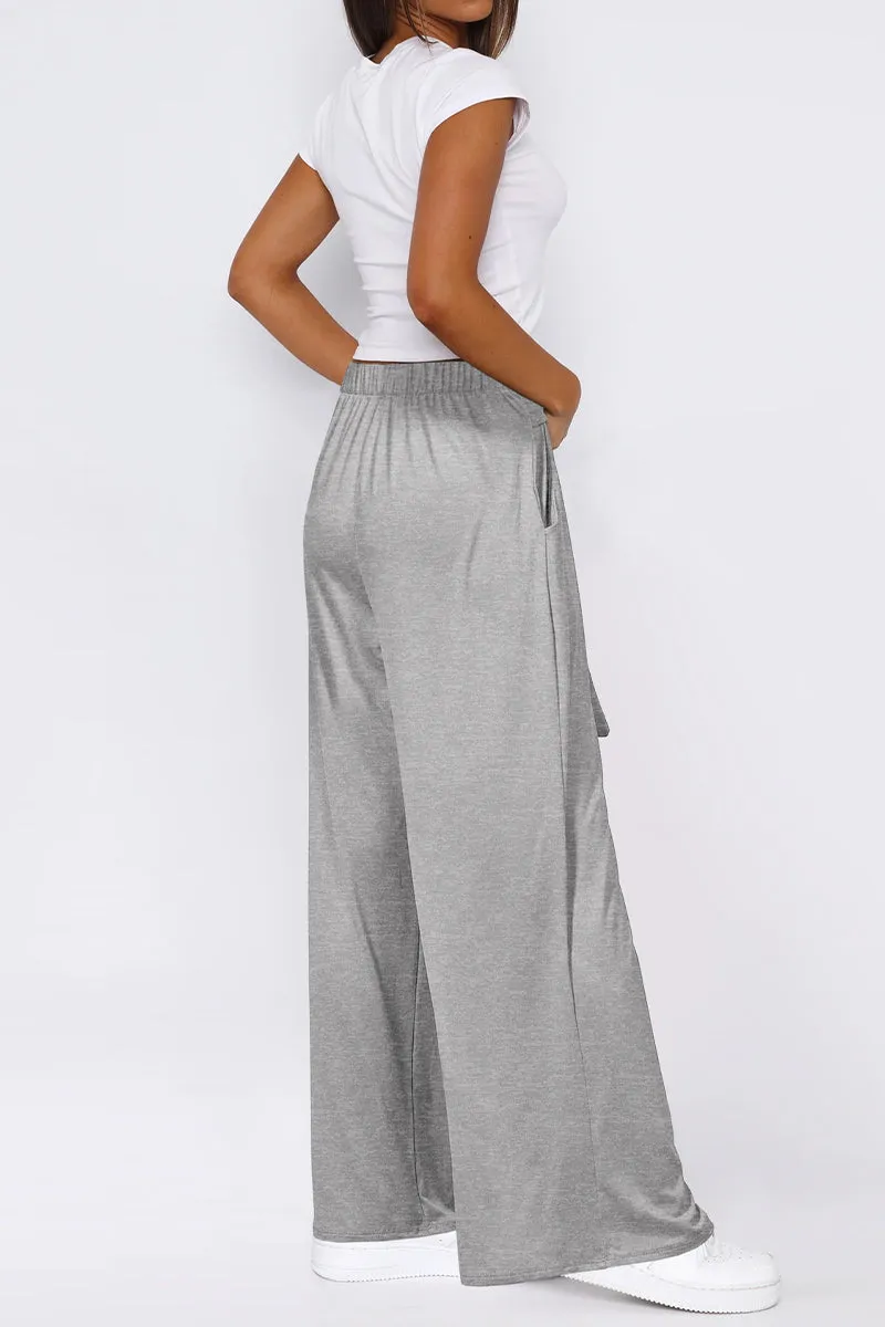 HPR1032 Tie-Waist Wide-Leg Pants Pants
